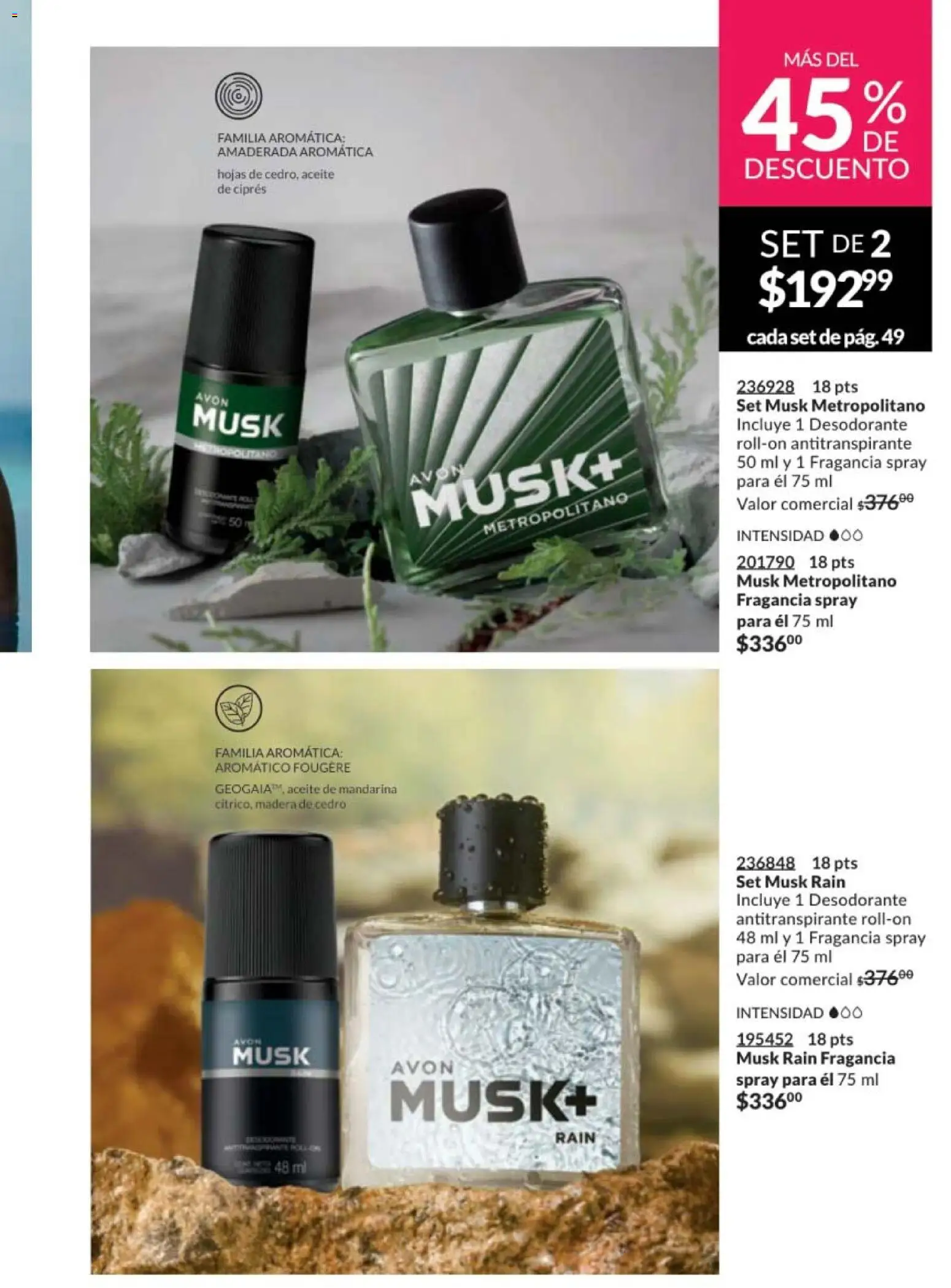 Nuevas ofertas de AVON válidas en toda la República Mexicana desde el 10.01.2026. ¡Encuentra las mejores ofertas en AVON campaña 2 2026! | Página: 45 | Productos: Desodorante, Antitranspirante, Aceite, Fragancia