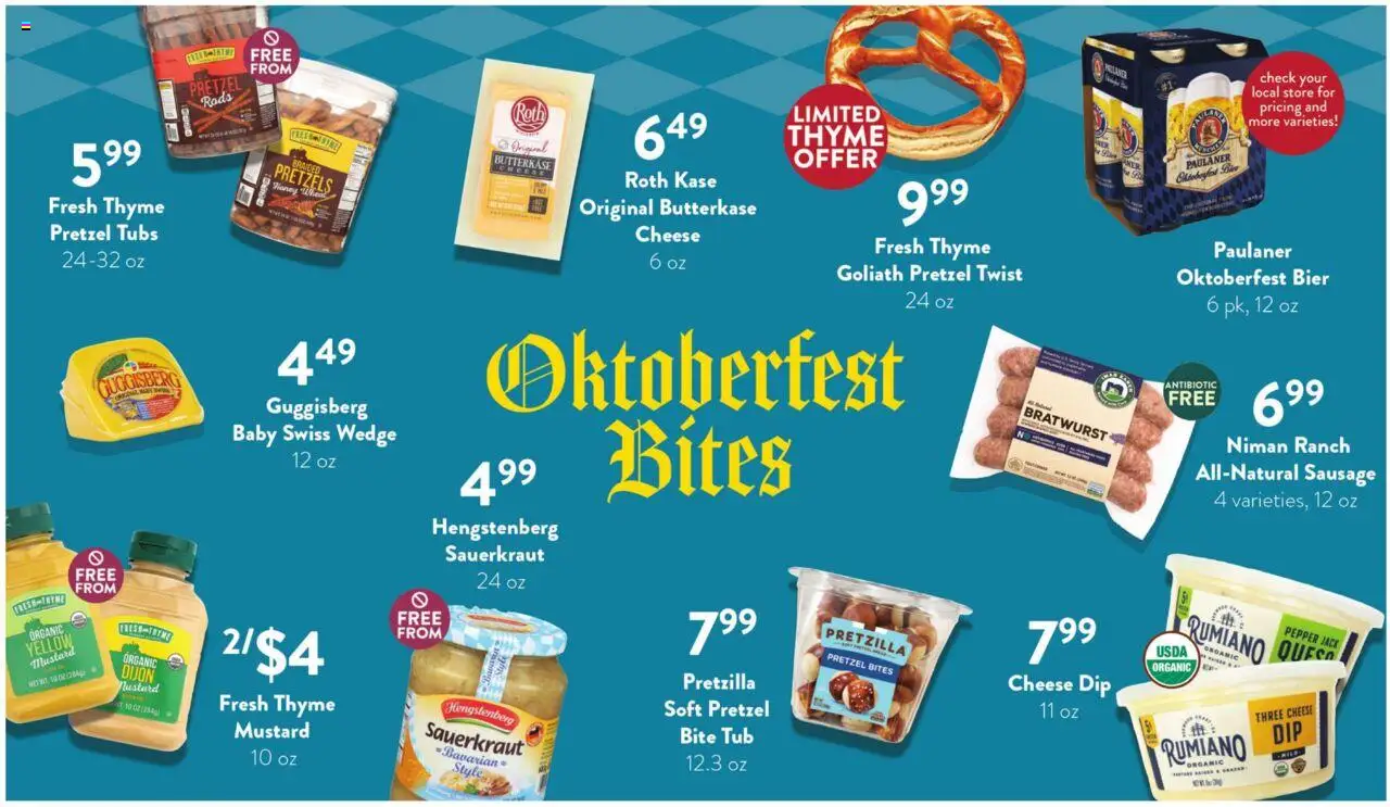 Fresh Thyme Weekly Ad - PA - valid from 10.09.2025 | Page: 8 | Products: Cheese, Pepper, Sausage