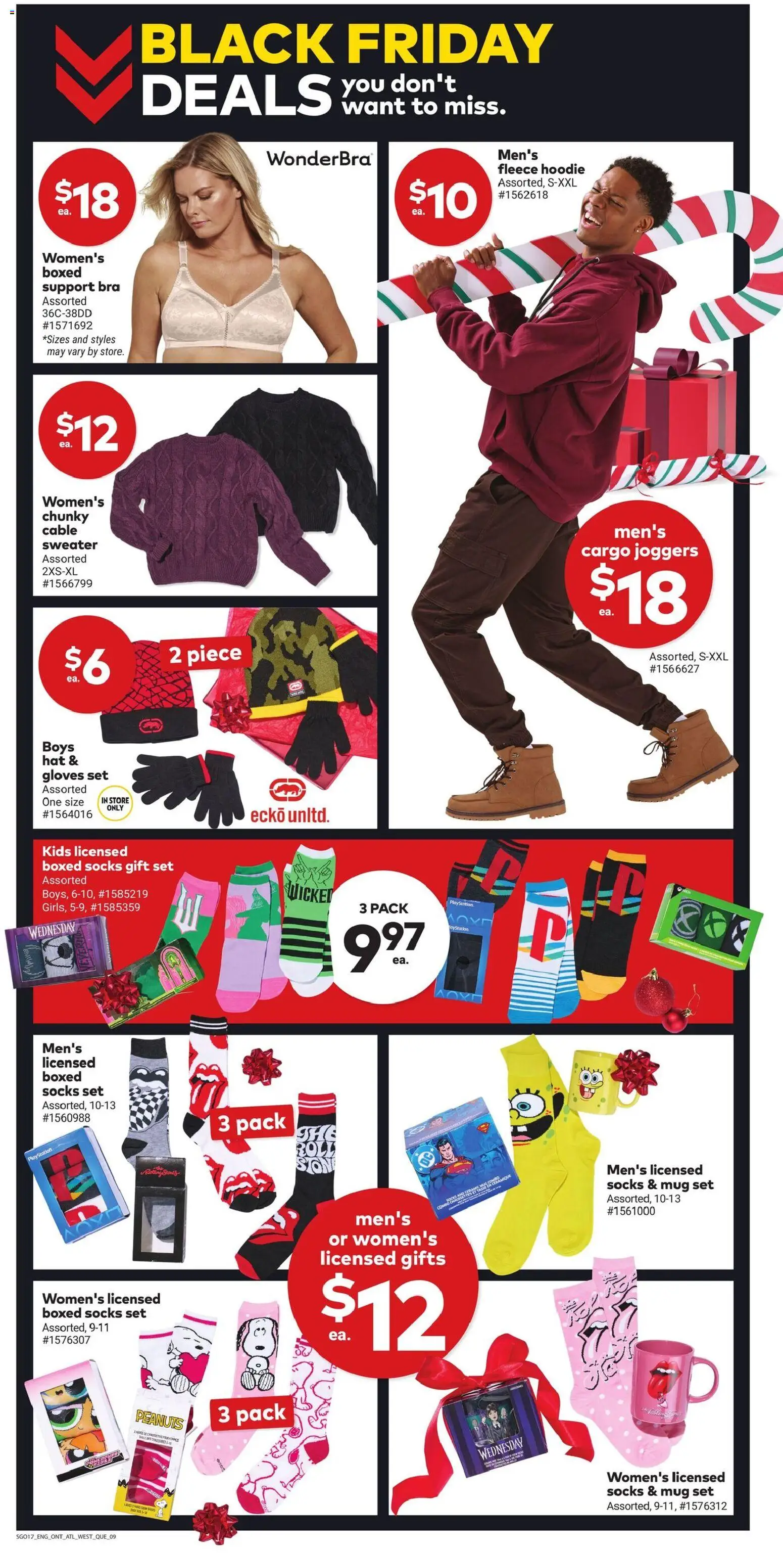 Giant Tiger flyer valid from 26.11.2025 | Page: 11 | Products: Hat, Cable, Hoodie, Socks
