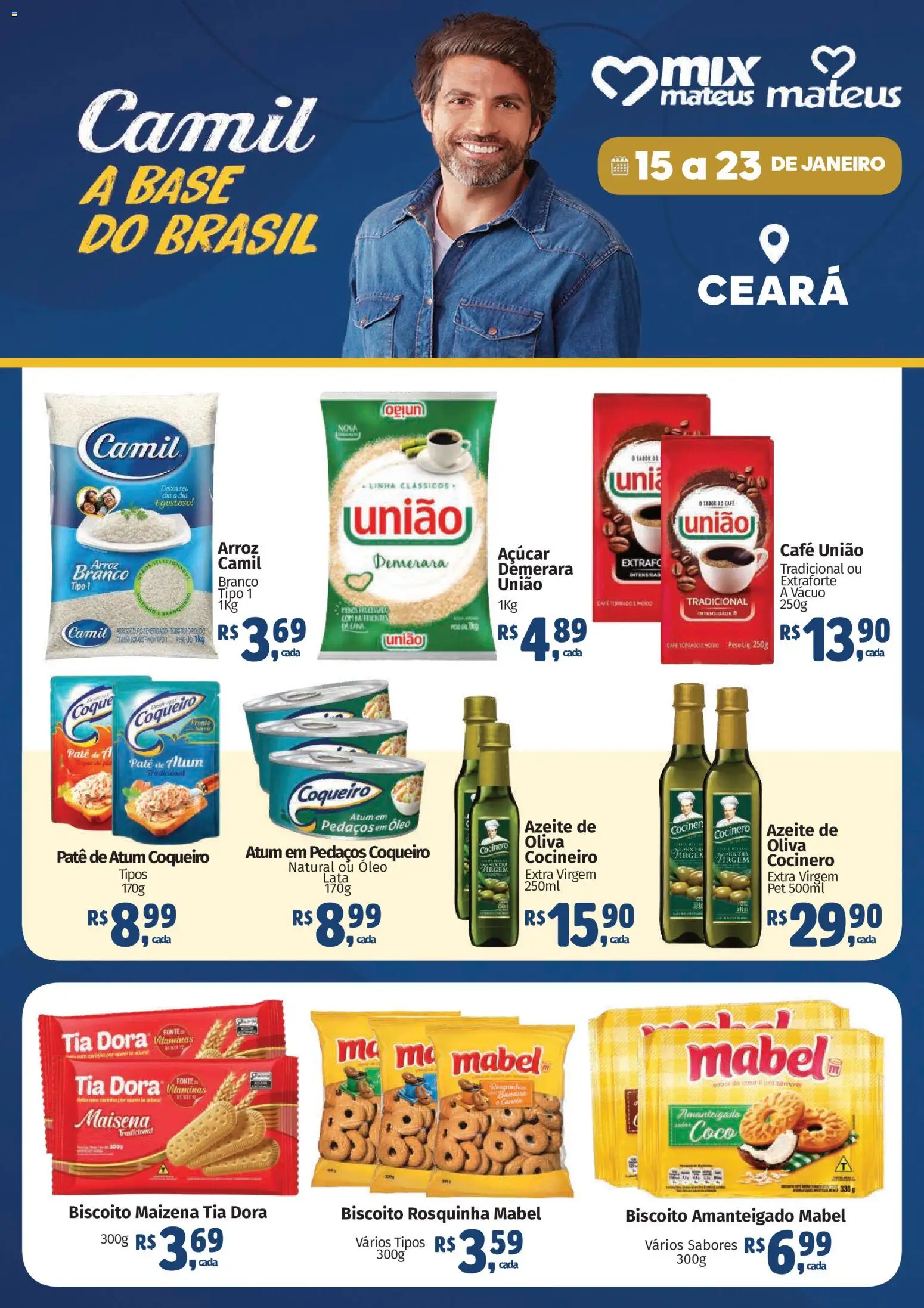 Mateus Folheto - válido de 15.01.2026 | Página: 1 | Produtos: Coco, Arroz, Rosquinha, Azeite