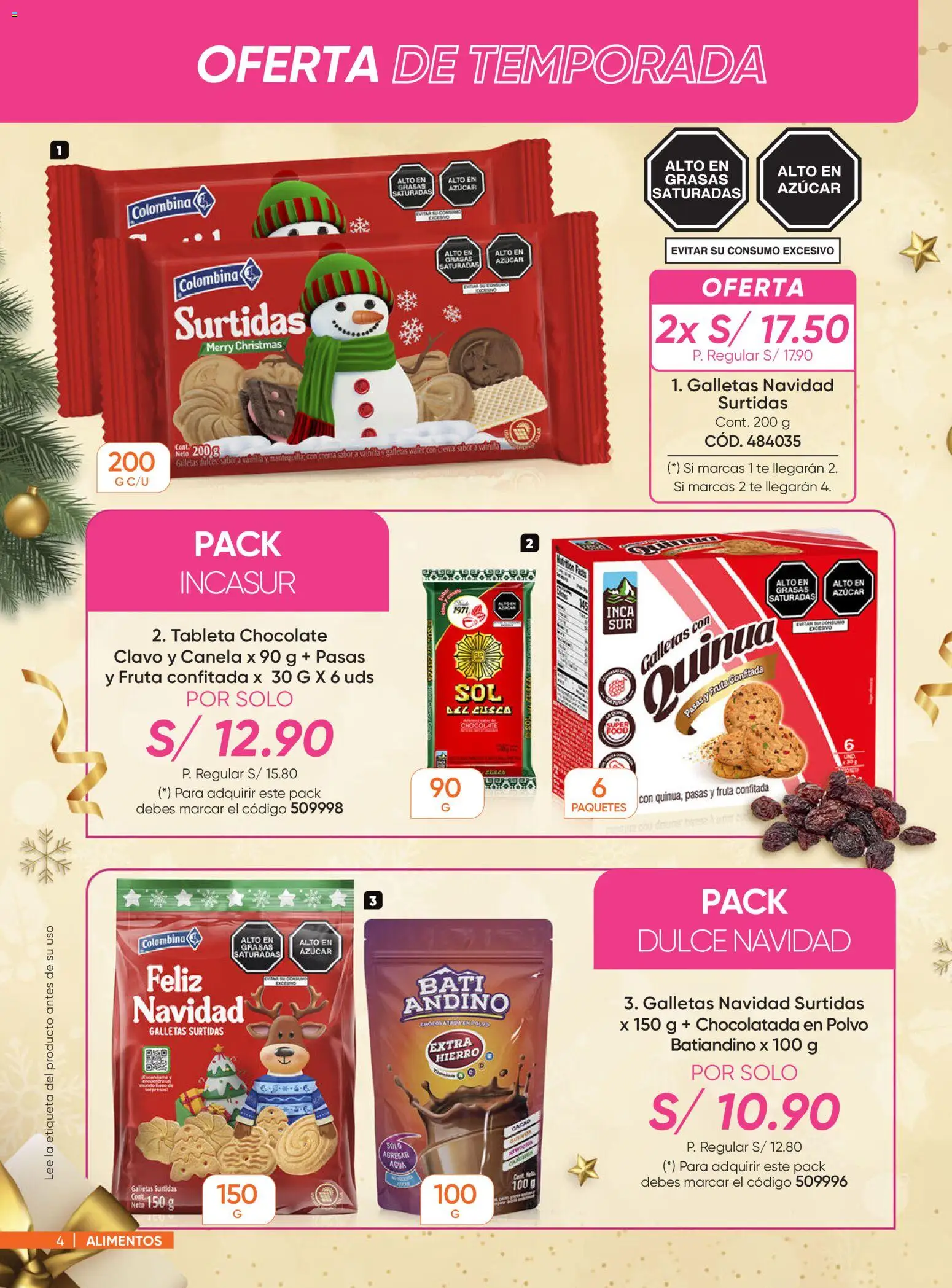 Catálogo Azzorti válido desde 03.11.2025 | Página: 4 | Productos: Chocolate, Té, Crema, Galletas