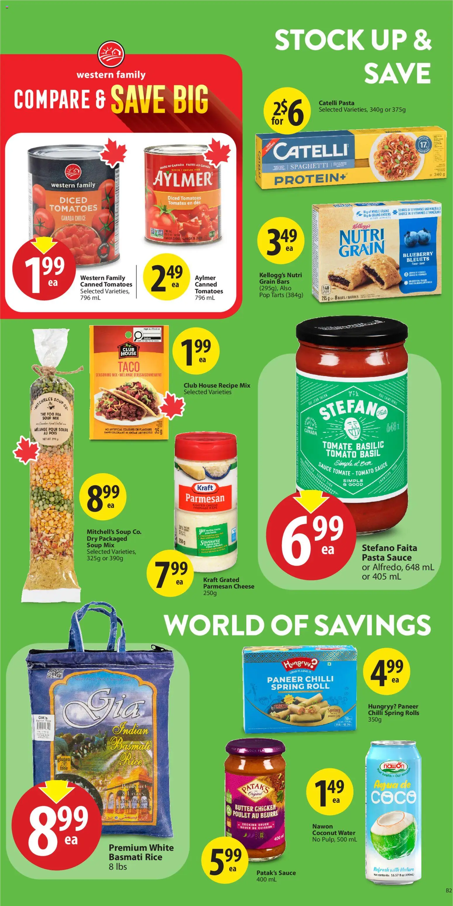 Save on foods flyer valid from 09.04.2026 | Page: 17 | Products: Rice, Pasta, Cheese, Chicken