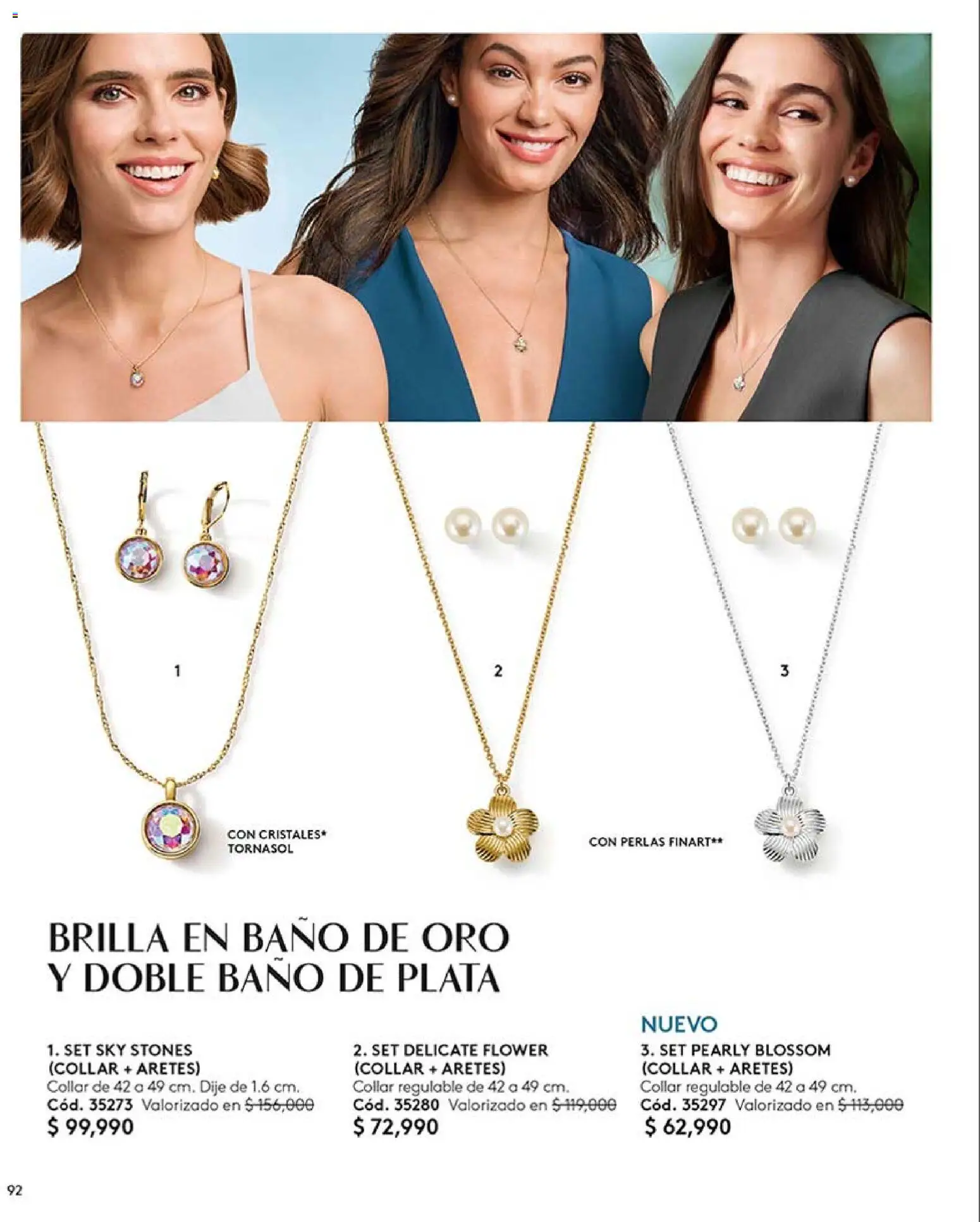 Ésika revista - valida desde el 01.05.2026 | Página: 92 | Productos: Aretes, Baño, Collar, Dije