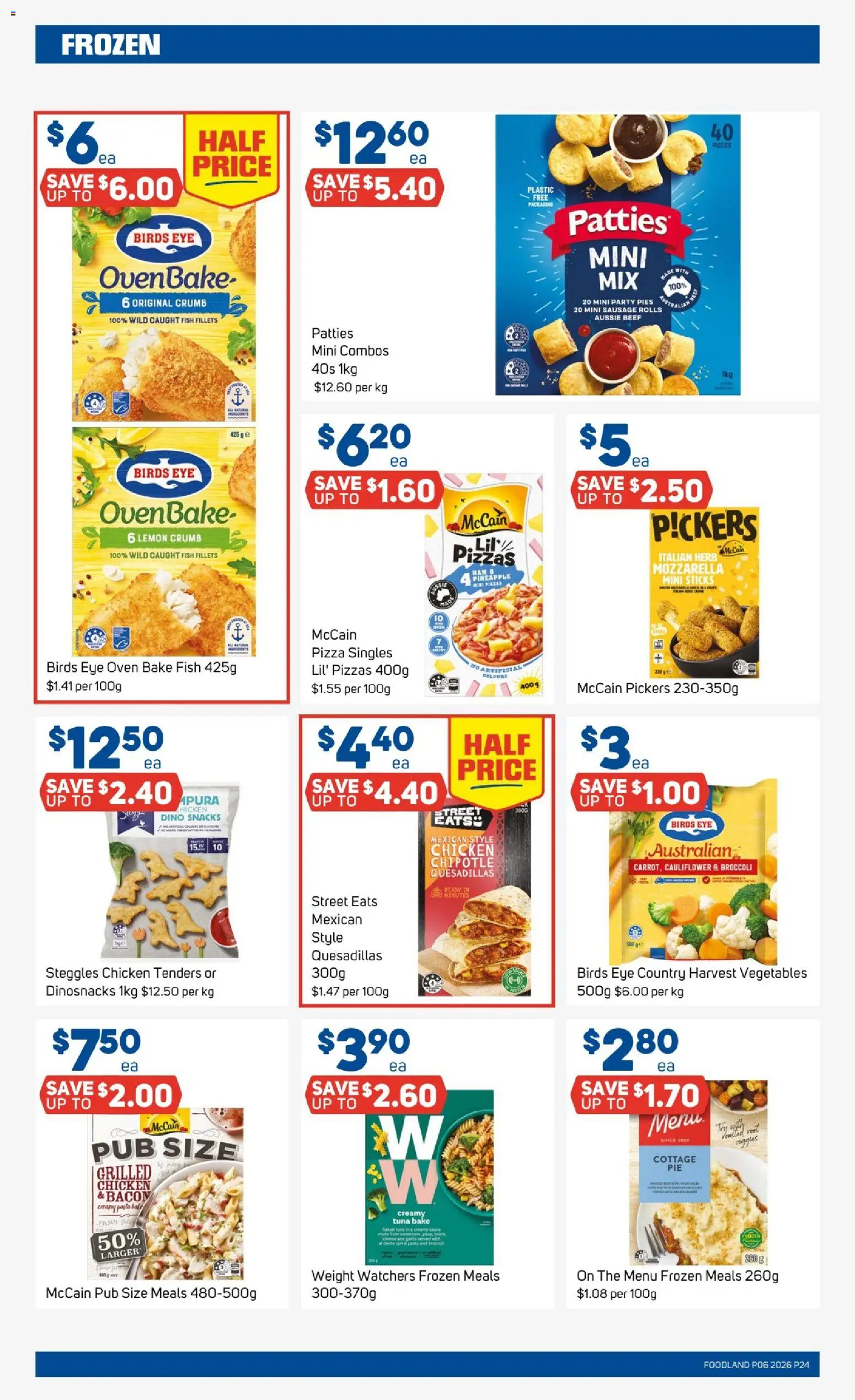 Foodland catalogue - valid from 04.02.2026 | Page: 24 | Products: Pizza, Beef, Vegetables, Sausage