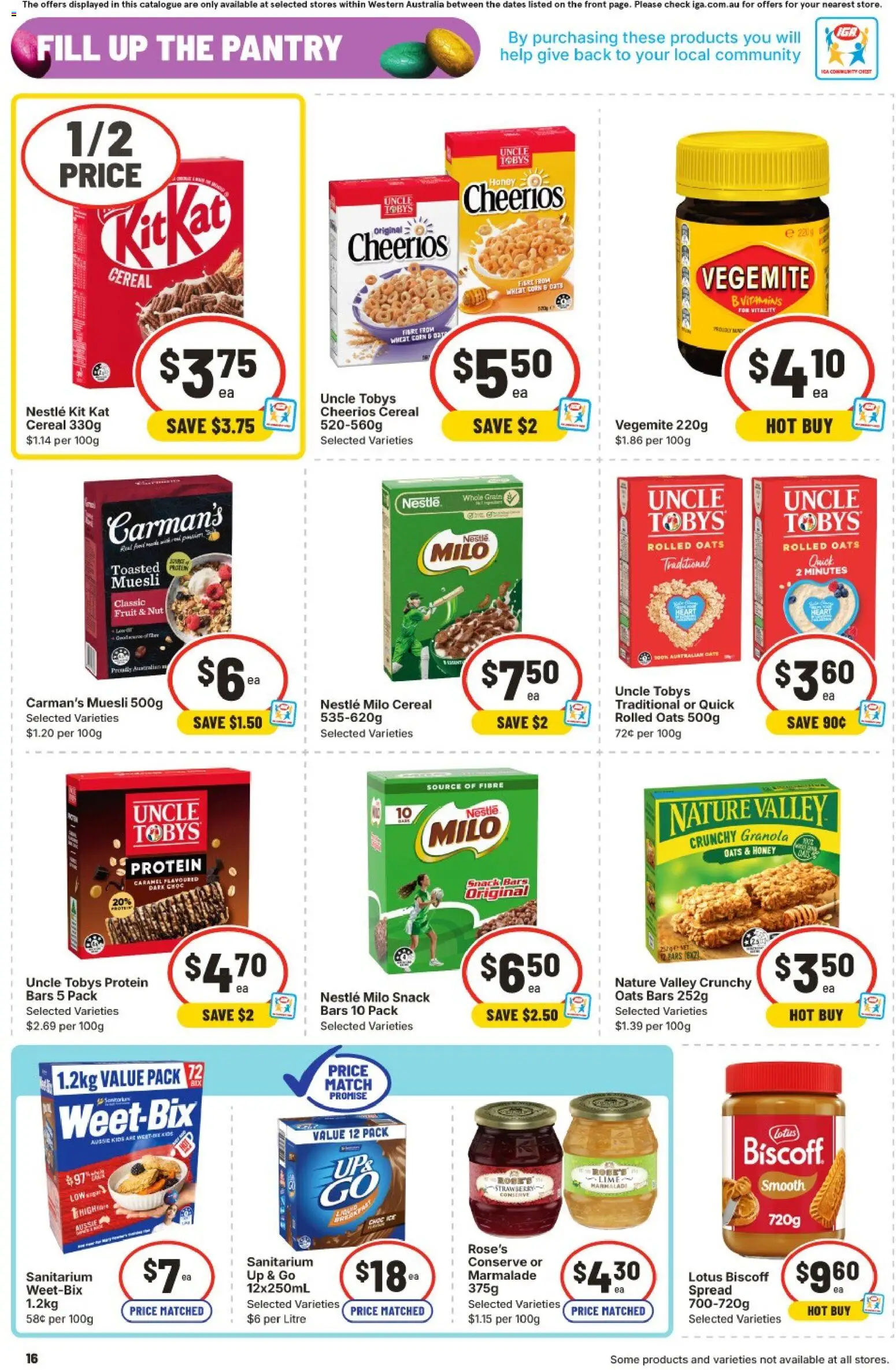 IGA catalogue - valid from 18.03.2026 | Page: 16 | Products: Chocolate, Nutella