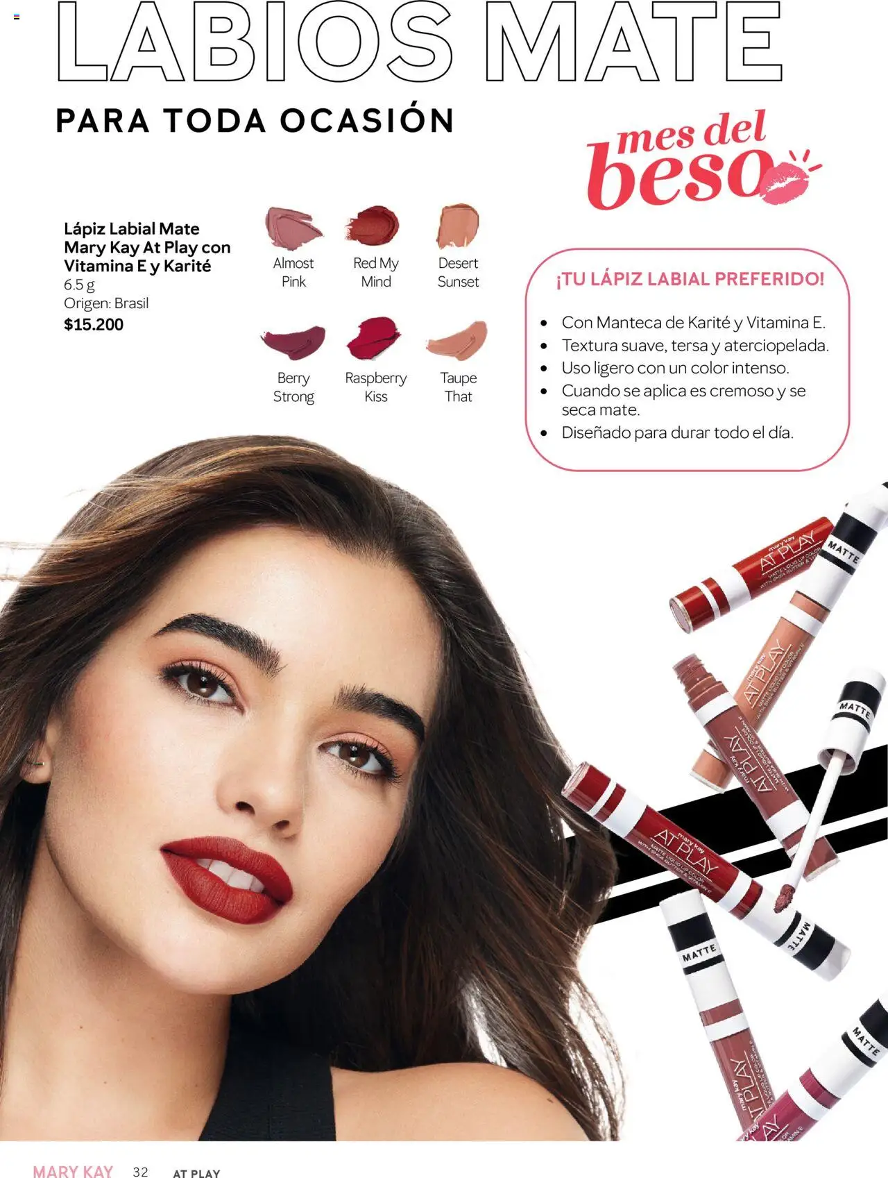 Mary Kay catálogo │ válido desde el 04.04.2025 | Página: 32 | Productos: Mate, Lápiz labial, Manteca