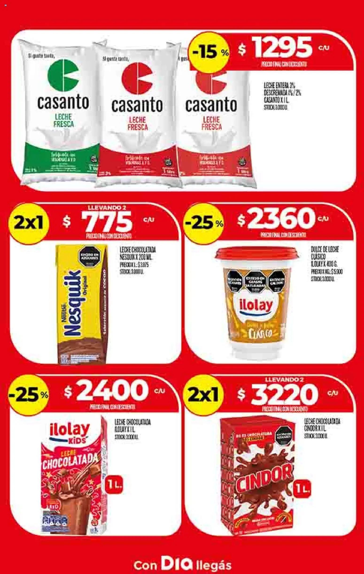 Supermercado DIA Ofertas │ válido desde el 21.01.2026 | Página: 13 | Productos: Dulce de leche, Leche, Chocolatada