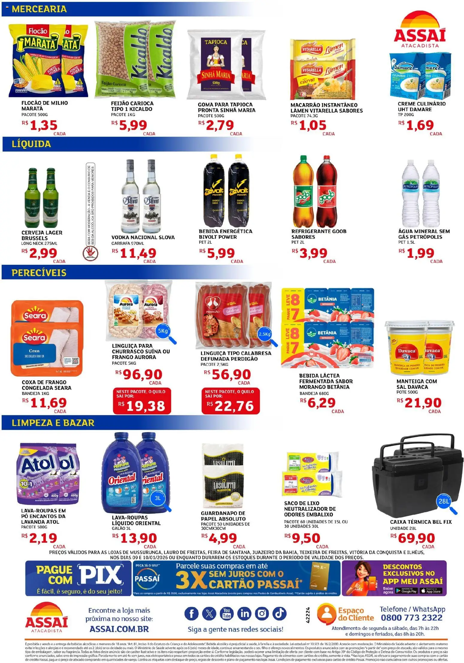 Assaí Atacadista Folheto - válido de 09.01.2026 | Página: 2 | Produtos: Perfume, Pneus, Macarrão, Carne