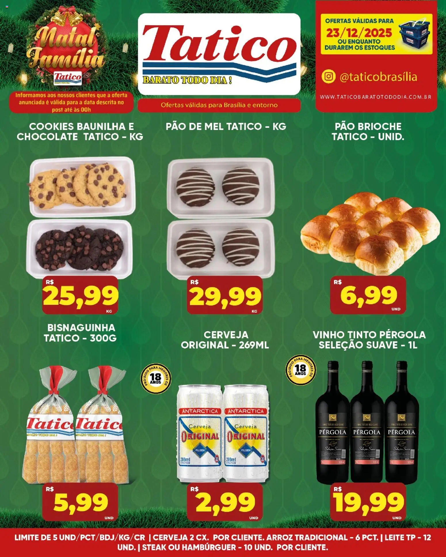 Tatico Folheto - válido de 23.12.2025 | Página: 5 | Produtos: Pão, Vinho, Cerveja, Hambúrguer