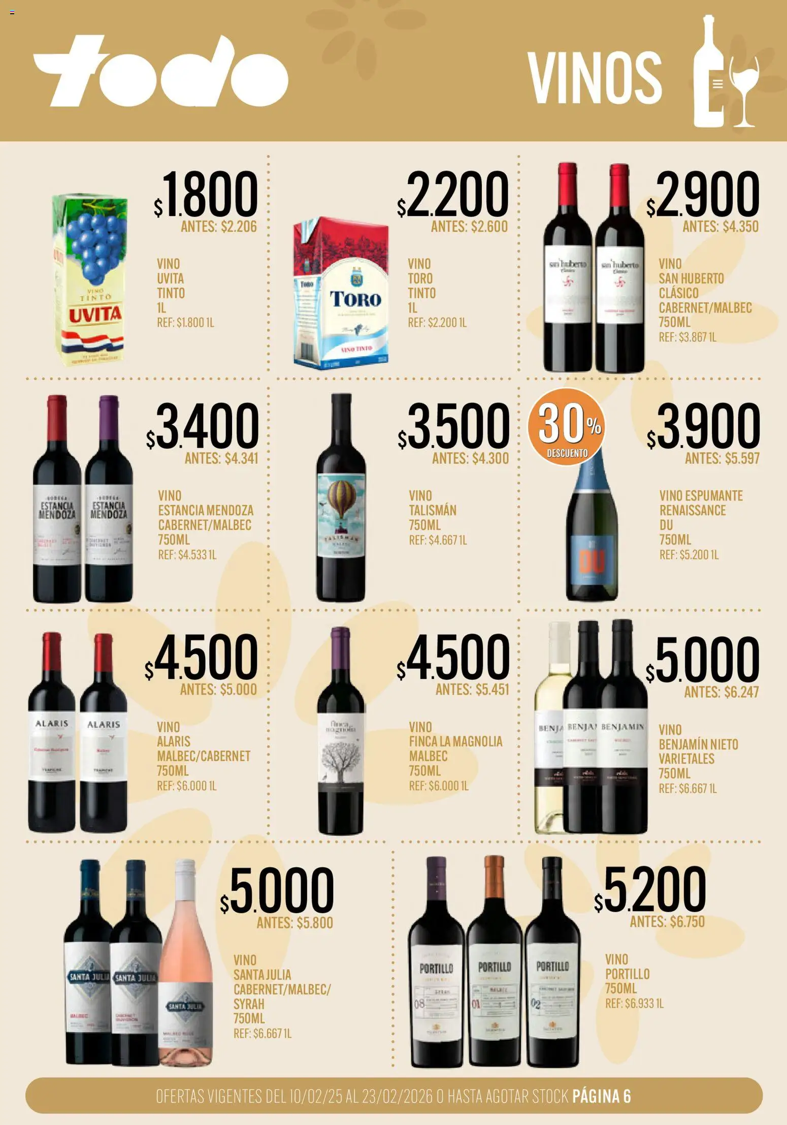 Supermercados TODO - Ofertas │ válido desde el 10.02.2026 | Página: 6 | Productos: Vino
