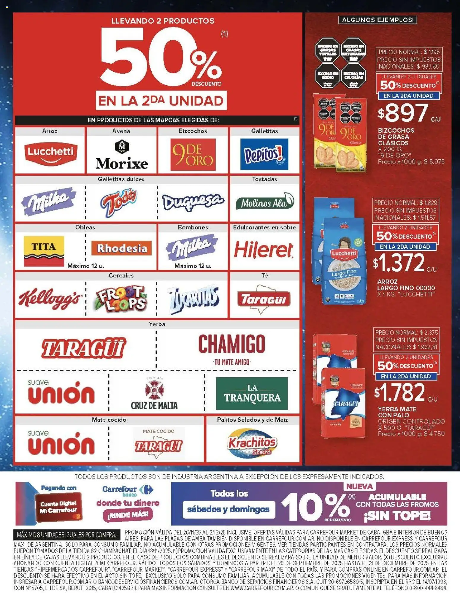 Carrefour Market catálogo │ válido desde el 26.11.2025 | Página: 6 | Productos: Banco, Sobre, Avena, Bizcochos