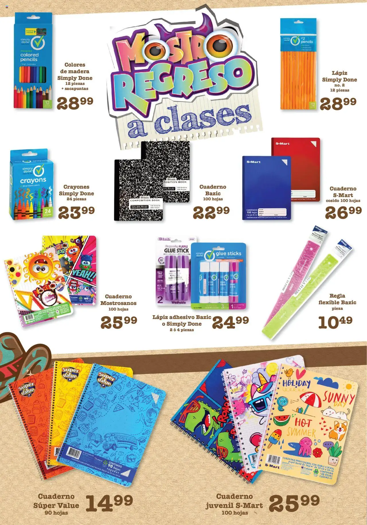 Nuevas ofertas de S-Mart válidas en toda la República Mexicana desde el 08.08.2025. ¡Encuentra las mejores ofertas en S-Mart - Folleto de Feria - Juarez! | Página: 5 | Productos: Sacapuntas, Cuadro, Cuaderno, Flexible