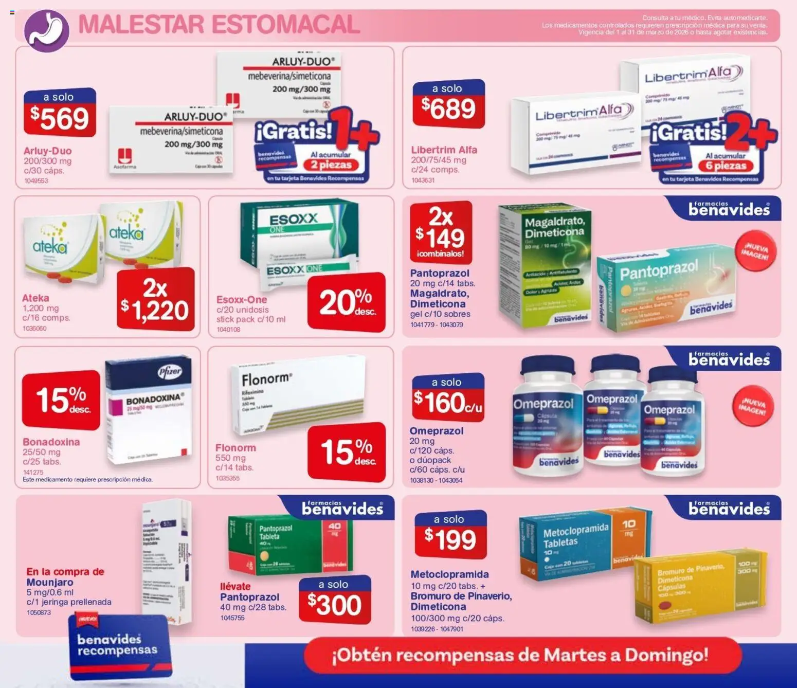 Nuevas ofertas de Farmacia Benavides válidas en toda la República Mexicana desde el 01.01.2026. ¡Encuentra las mejores ofertas en Farmacia Benavides catálogo! | Página: 4 | Productos: Tableta