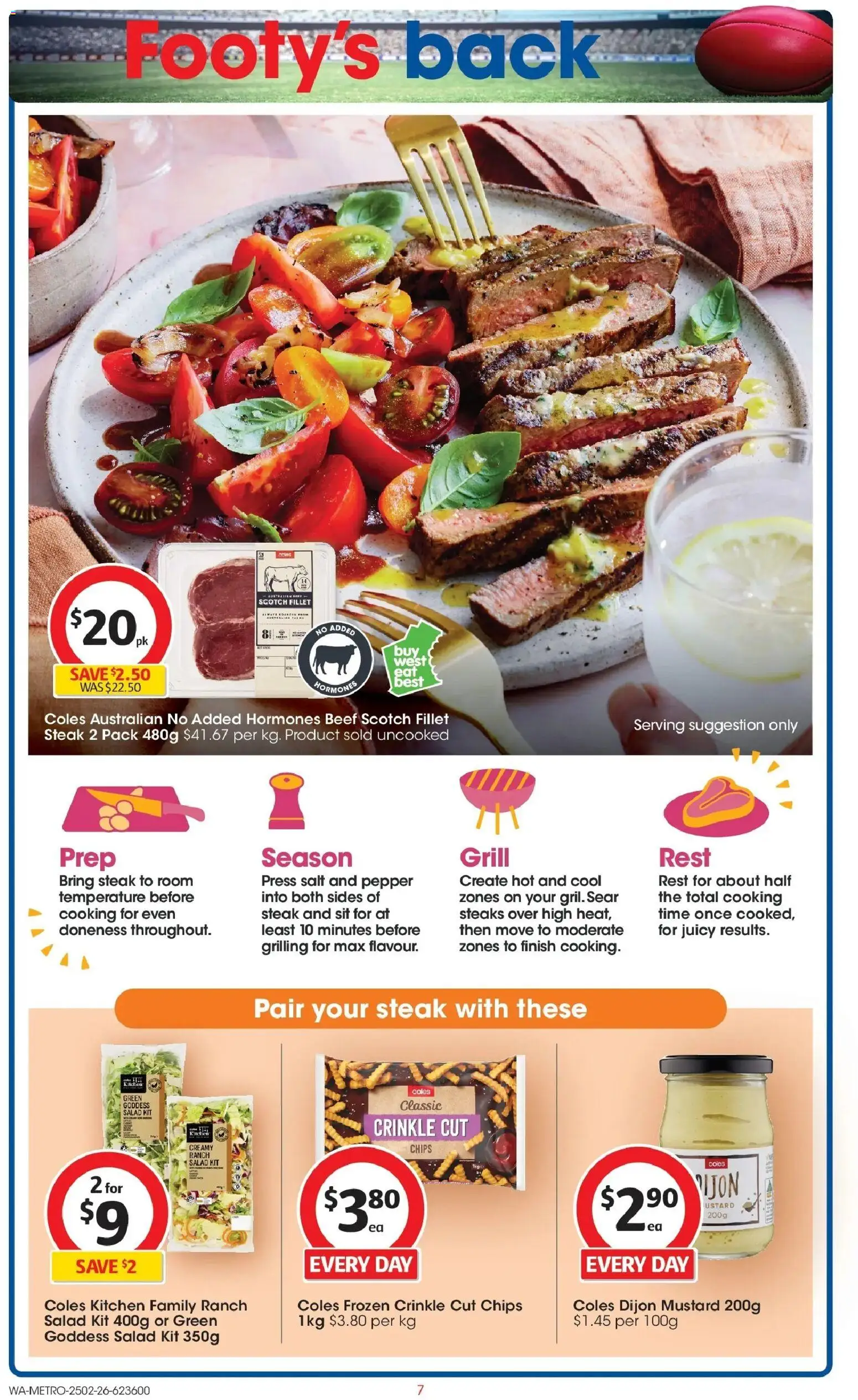 Coles catalogue - valid from 25.02.2026 | Page: 7 | Products: Mustard, Beef, Salt, Press