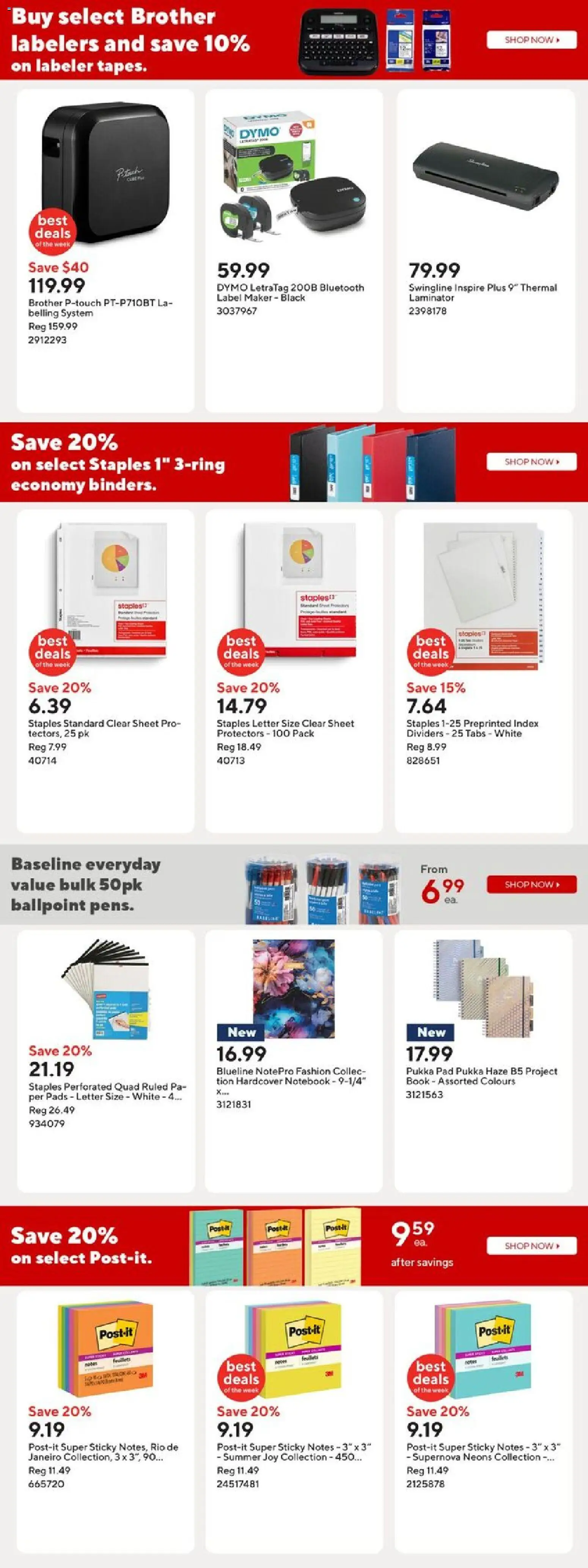 Staples flyer valid from 24.10.2025 | Page: 11 | Products: Notebook, Laminator