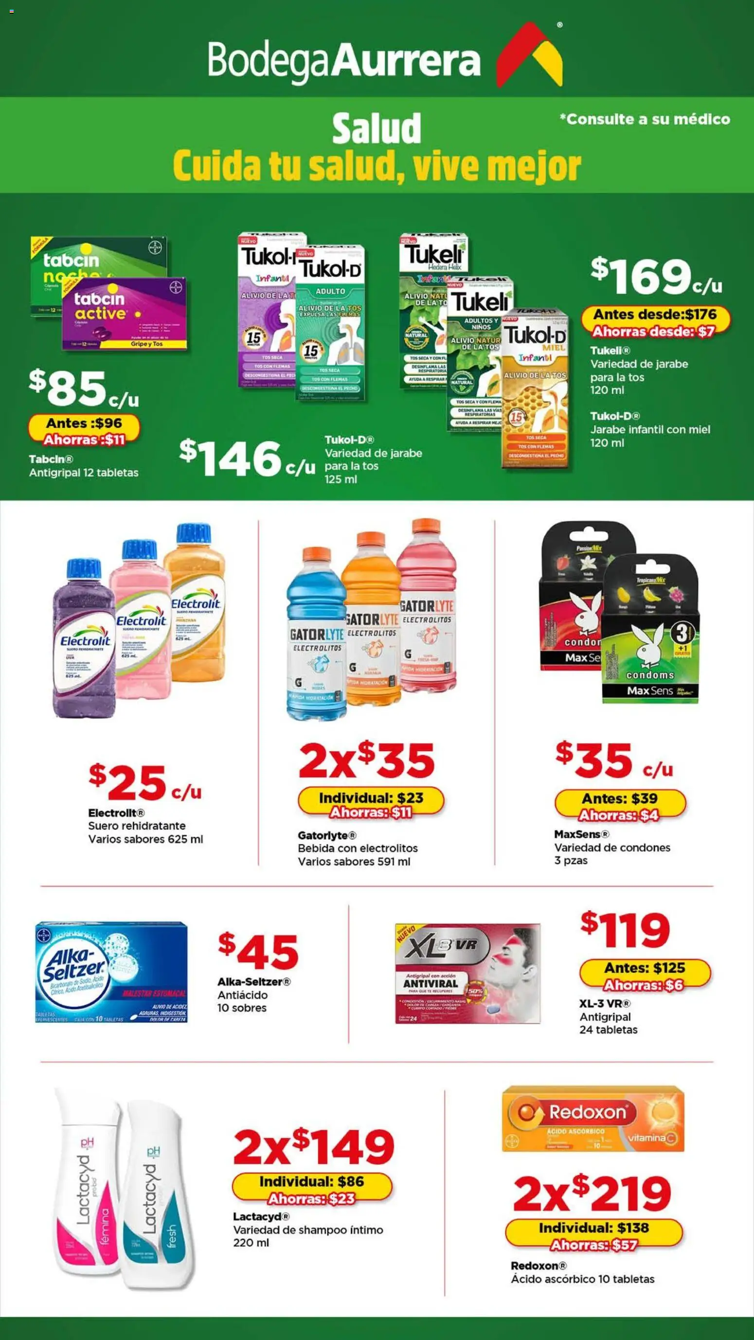 Nuevas ofertas de Bodega Aurrerá válidas en toda la República Mexicana desde el 20.11.2025. ¡Encuentra las mejores ofertas en Bodega Aurrerá folleto Salud! | Página: 2 | Productos: Manzana, Antiácido, Té, Caja