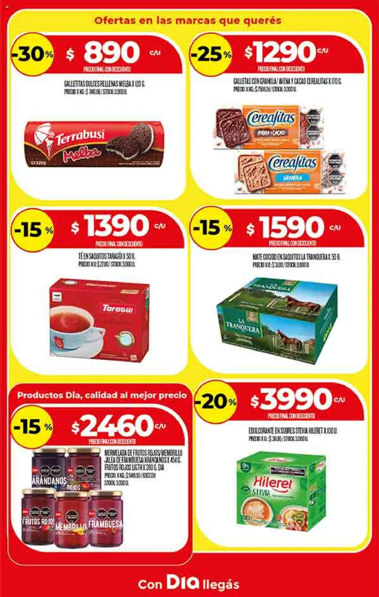 Supermercado DIA Ofertas │ válido desde el 20.08.2025 | Página: 13 | Productos: Galletitas, Arándanos, Mate cocido, Cacao