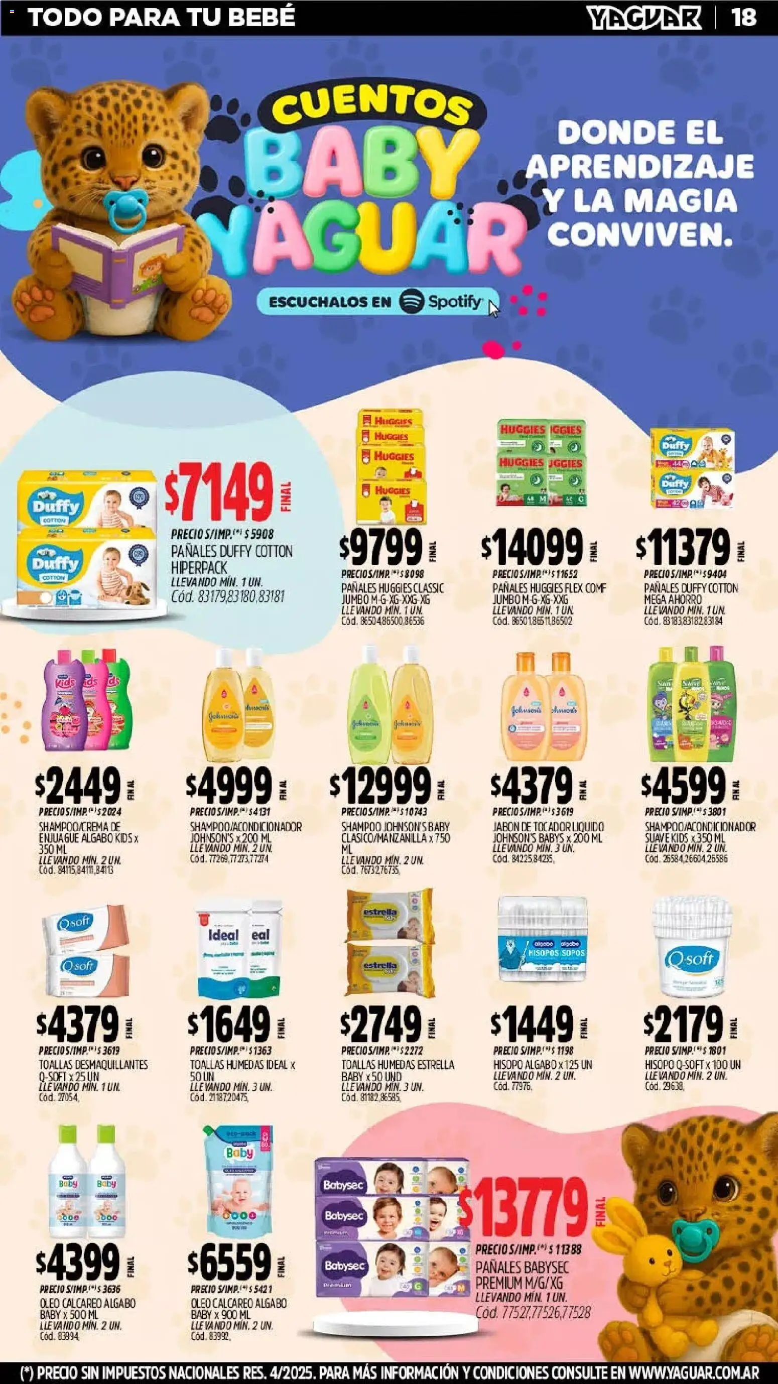 Yaguar - Oferta Semanal Buenos Aires │ válido desde el 23.03.2026 | Página: 17 | Productos: Toallas, Shampoo, Jabón, Pañales