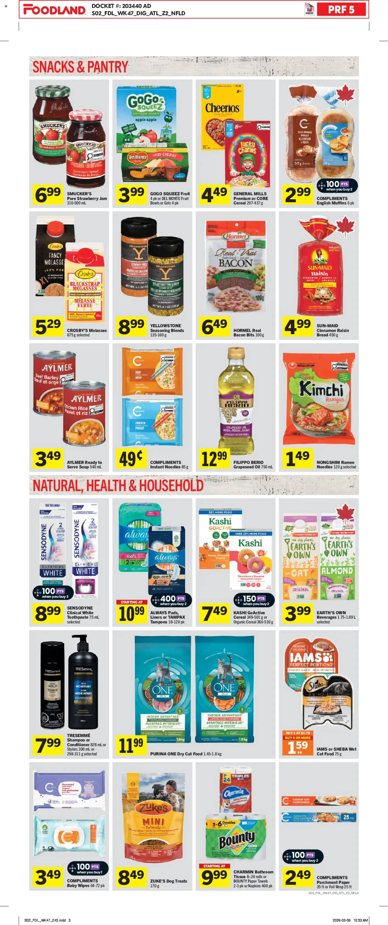 Foodland flyer valid from 19.03.2026 | Page: 8 | Products: Noodles, Beef, Butter, Oil