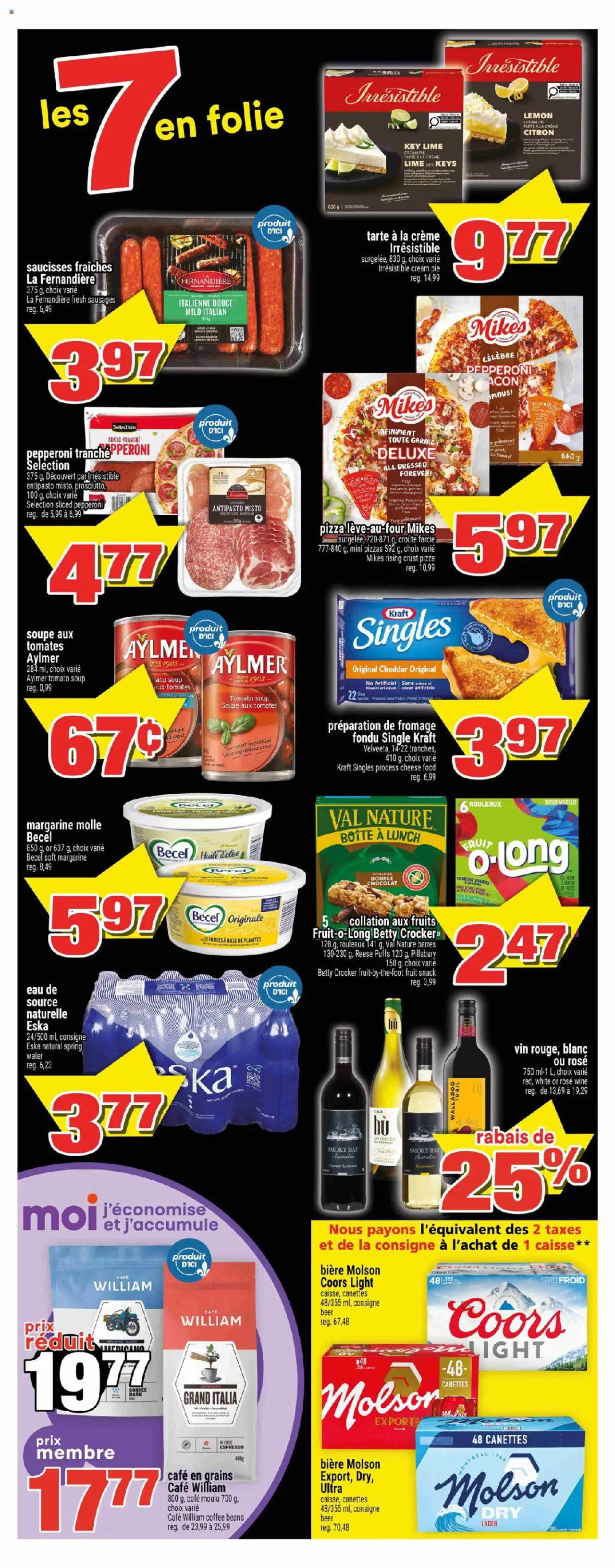 Super C flyer valid from 07.08.2025 | Page: 2 | Products: Cream, Cheese, Coffee, Pizza