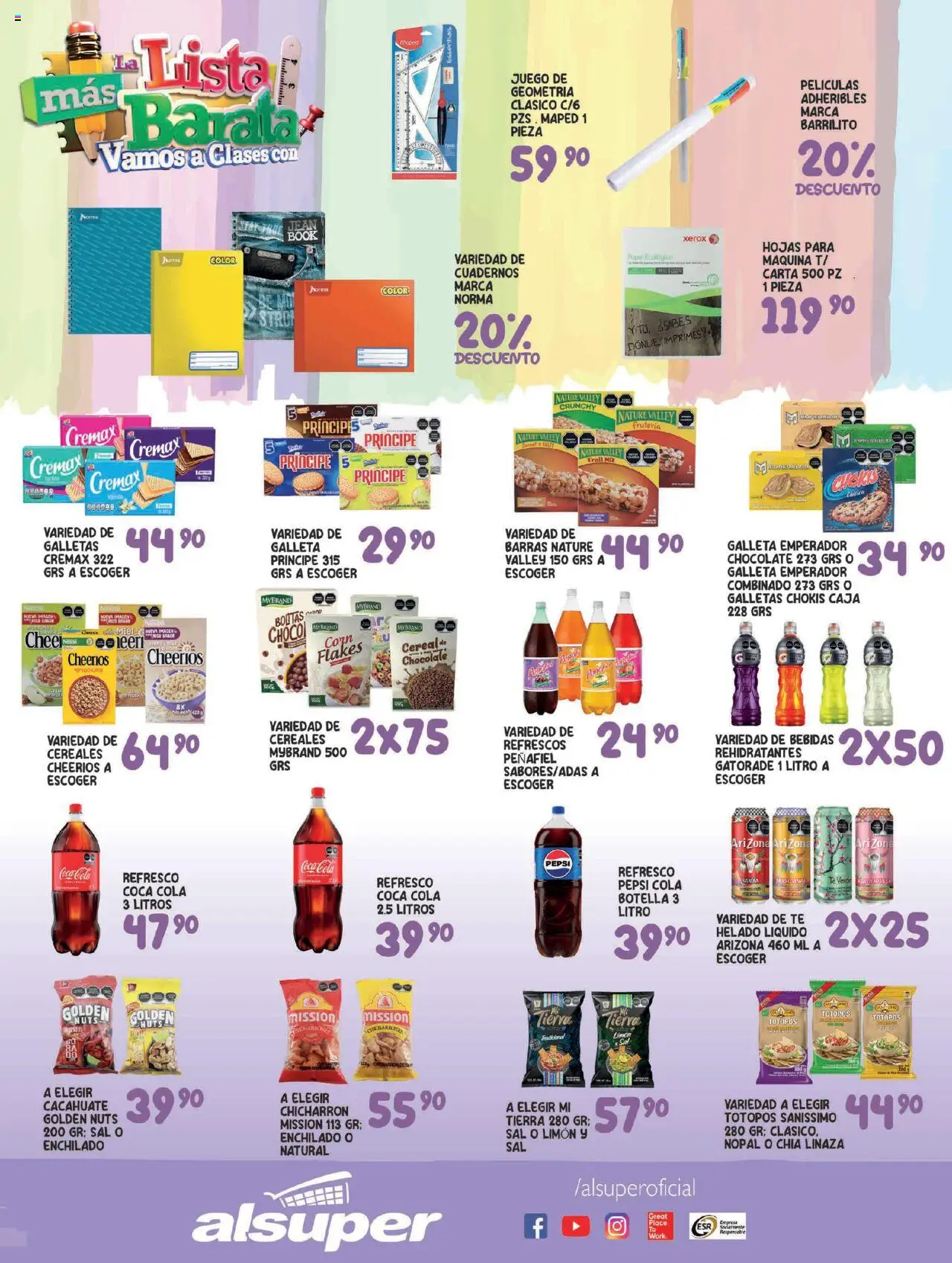 Nuevas ofertas de Alsuper válidas en toda la República Mexicana desde el 02.09.2025. ¡Encuentra las mejores ofertas en Alsuper - Folleto - Chihuahua Capital! | Página: 3 | Productos: Refresco, Cacahuate, Cereales, Botella