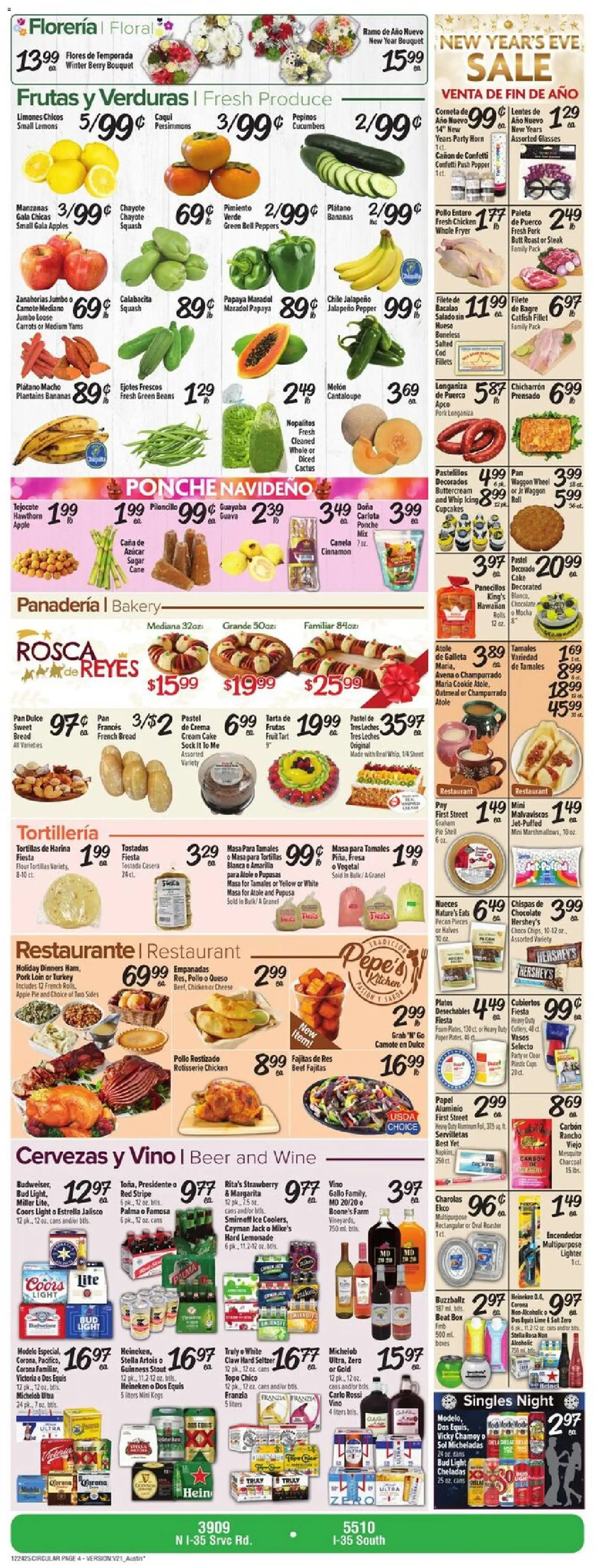 Fiesta Mart Weekly Ad - valid from 24.12.2025 | Page: 4 | Products: Fryer, Cream, Apple Pie, Melon