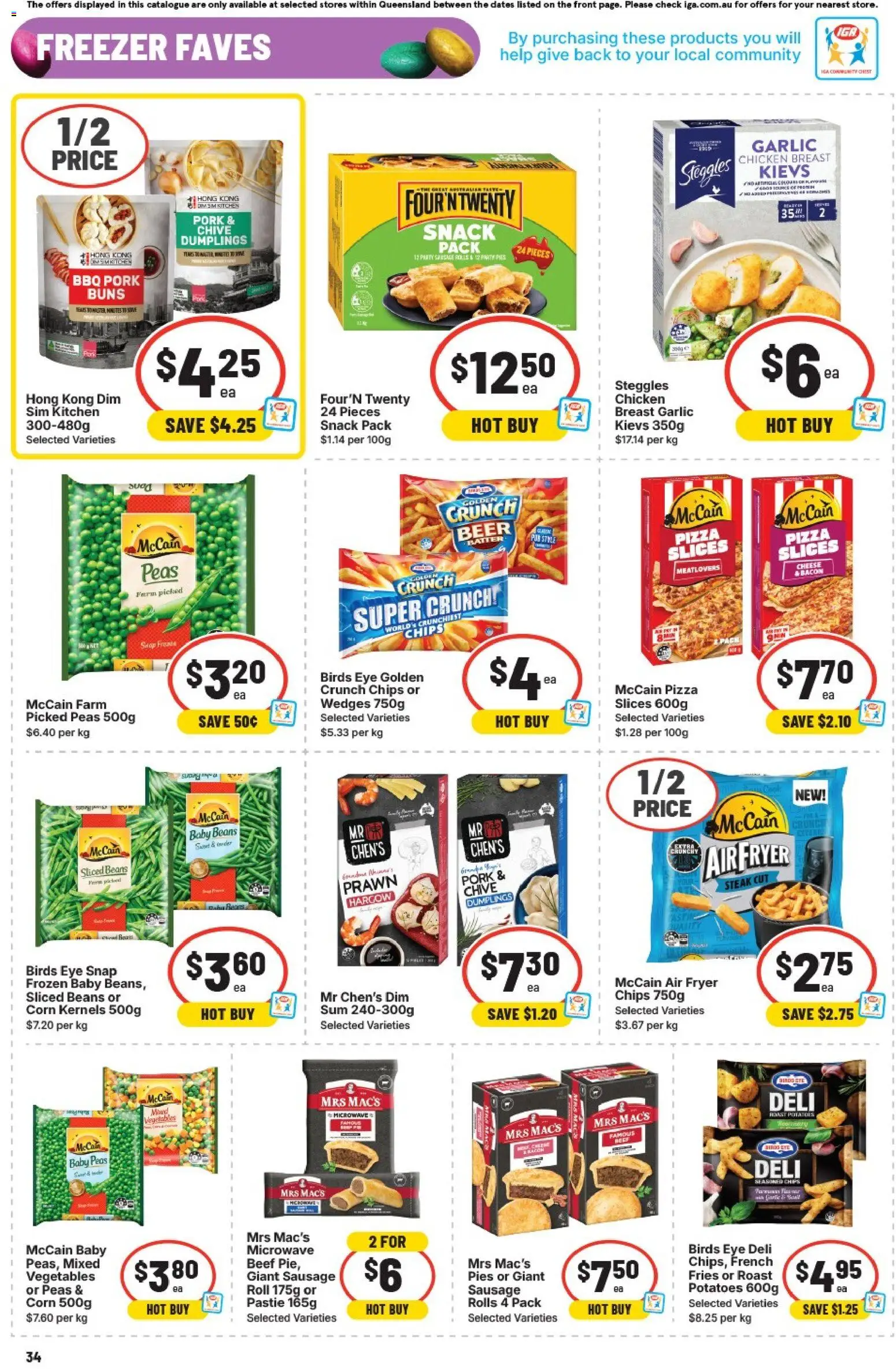 IGA catalogue - valid from 25.03.2026 | Page: 33 | Products: Cheese, Pork, Vegetables, Microwave