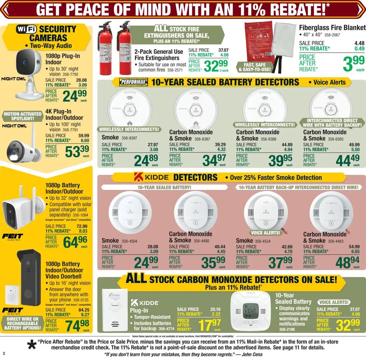 Menards - Weekly Ad - valid from 24.09.2025 | Page: 3 | Products: Blanket, Safe, Wire, Audio