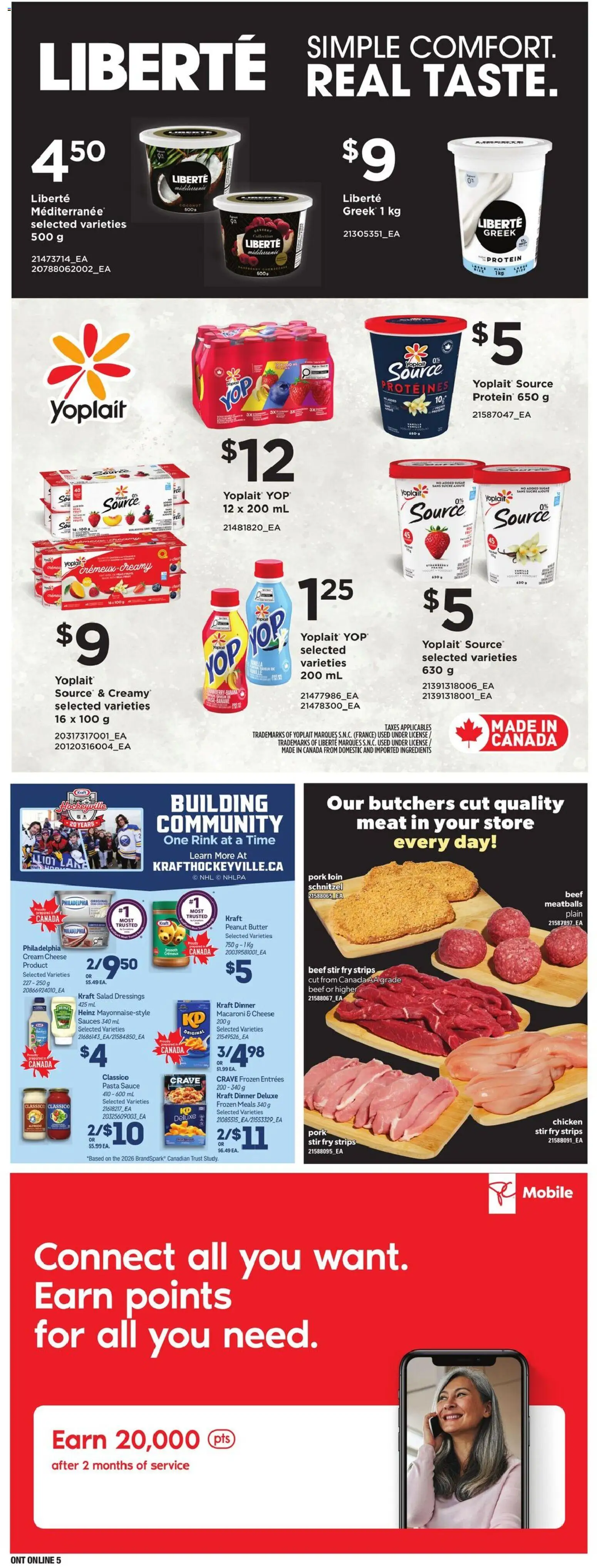 Loblaws flyer valid from 19.02.2026 | Page: 19 | Products: Cream, Salad, Butter, Pork