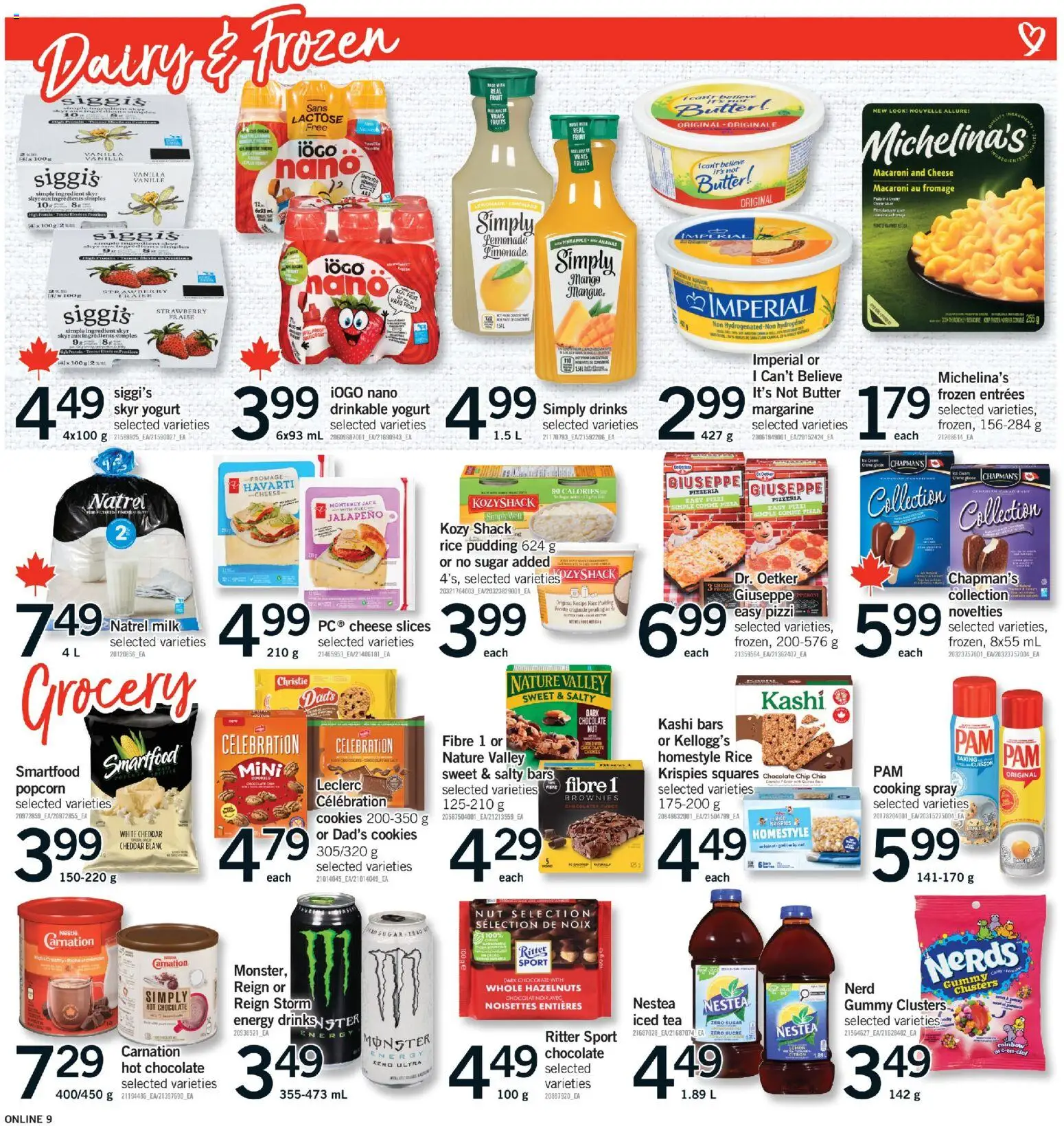 Fortinos flyer valid from 29.01.2026 | Page: 9 | Products: Rice, Cheese, Yogurt, Pizza