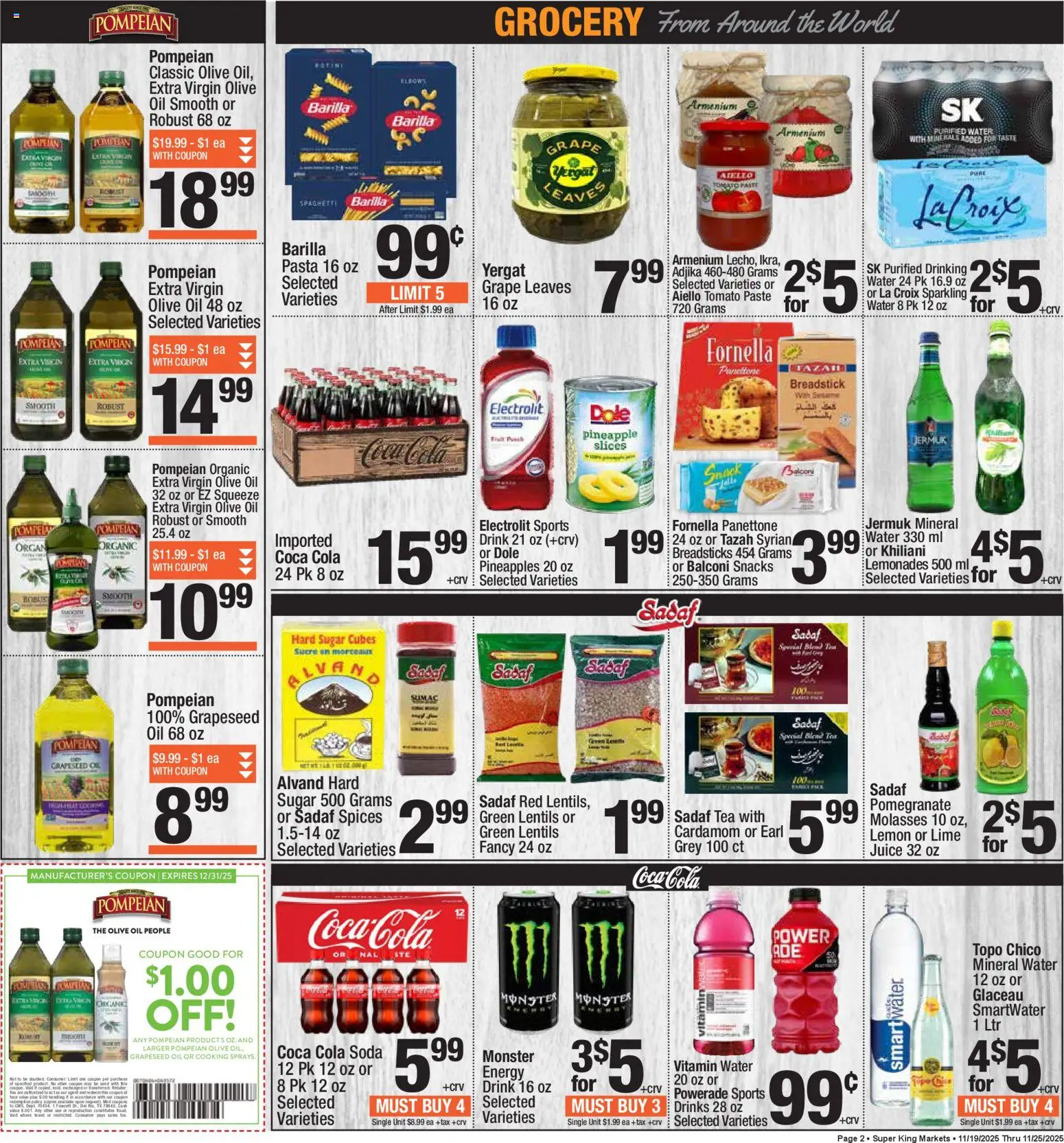 Super King - Weekly Ad - valid from 26.11.2025 | Page: 2 | Products: Pasta, Water, Lemon, Lime