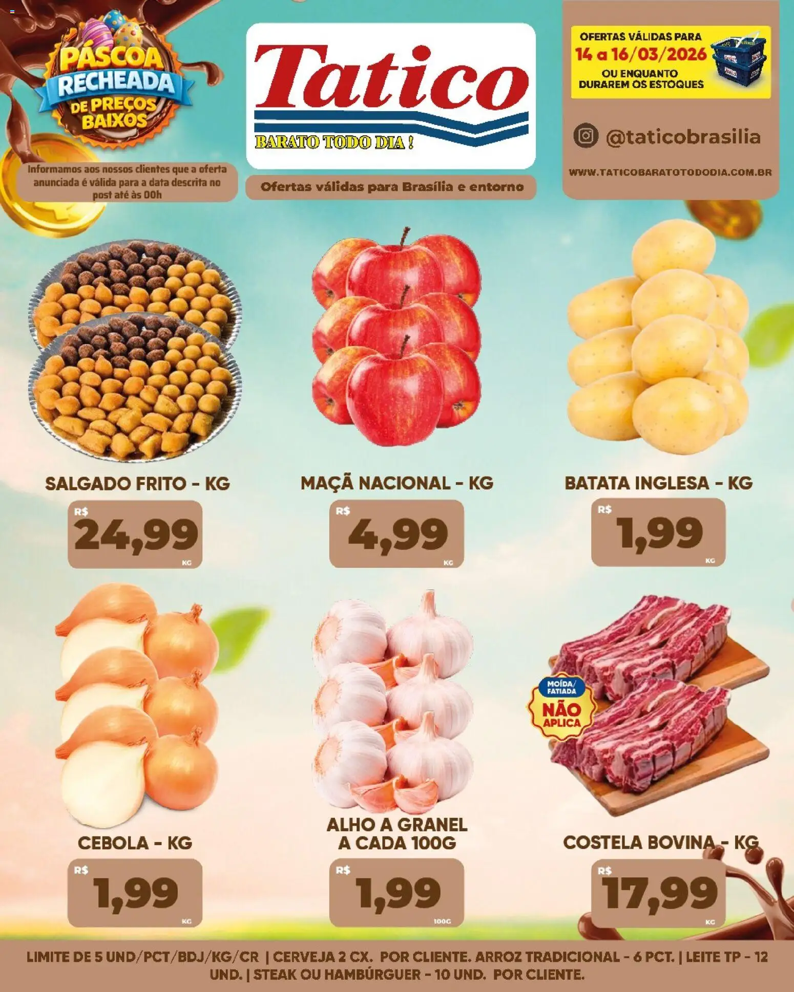 Tatico Folheto - válido de 14.03.2026 | Página: 15 | Produtos: Alho, Cebola, Leite, Batata