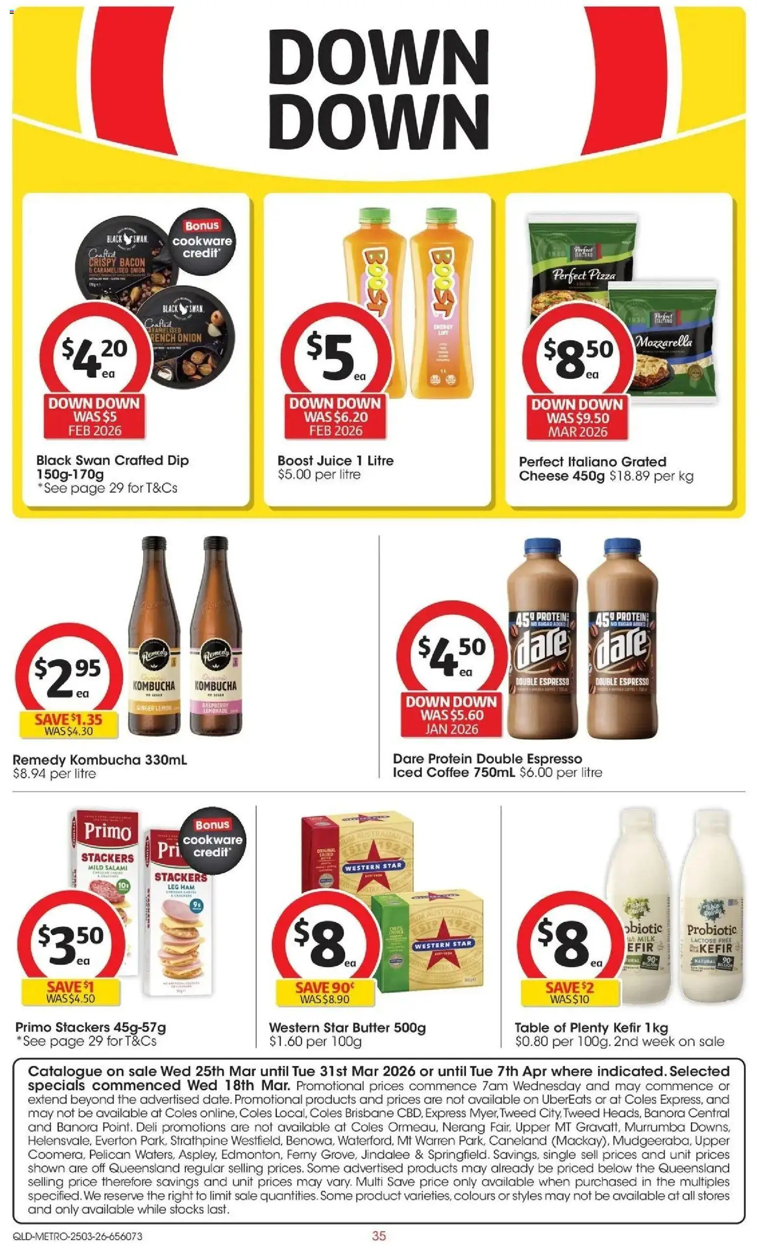 Coles catalogue - valid from 25.03.2026 | Page: 35 | Products: Table, Cheese, Coffee, Juice
