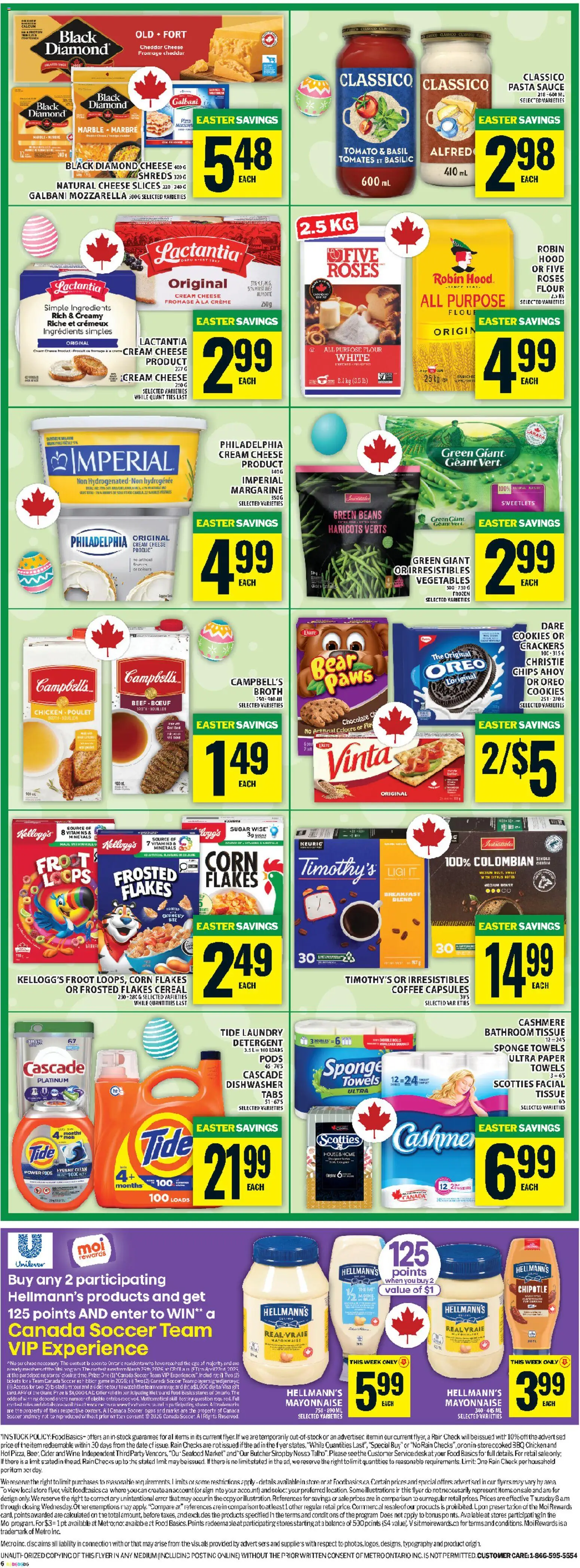 Food Basics flyer valid from 26.03.2026 | Page: 4 | Products: Beef, Chips, Detergent, Wine