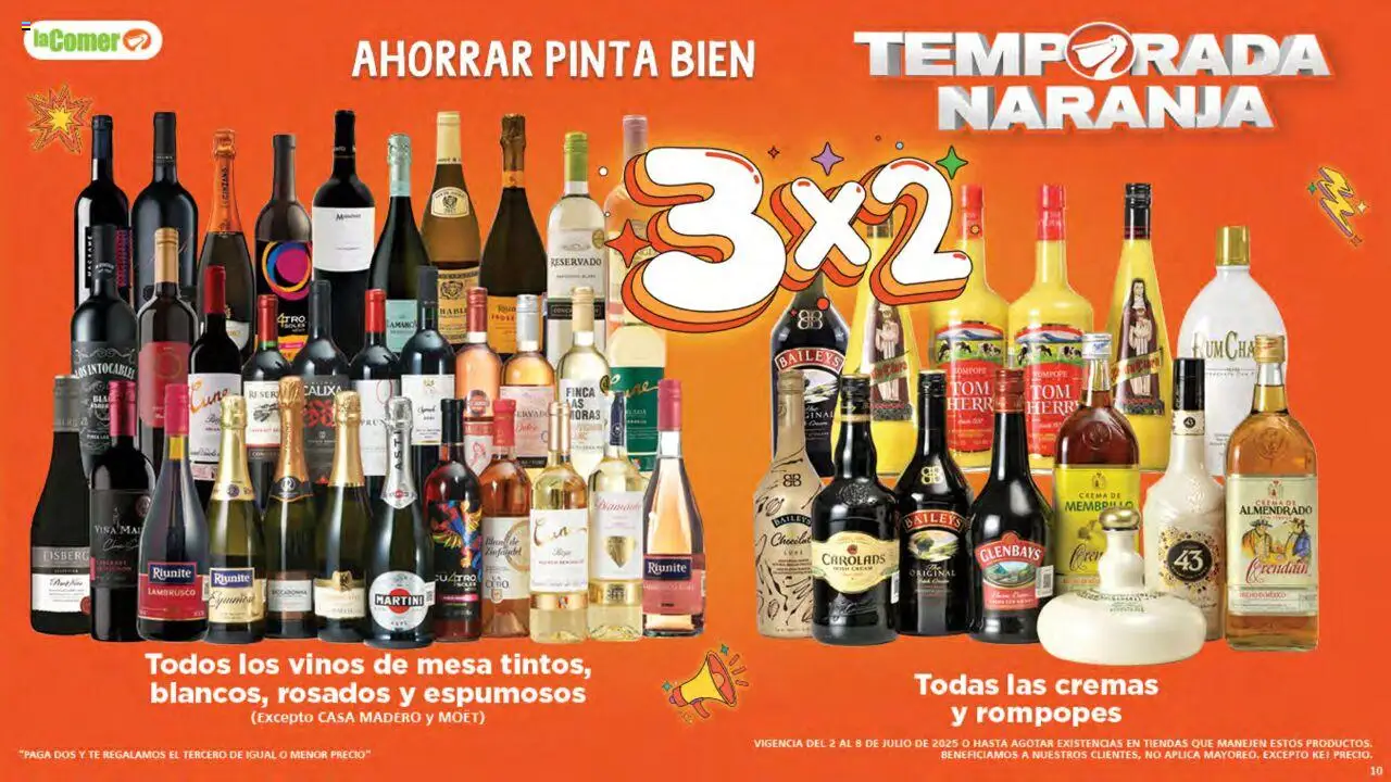 Nuevas ofertas de La Comer válidas en toda la República Mexicana desde el 02.07.2025. ¡Encuentra las mejores ofertas en La Comer folleto! | Página: 10 | Productos: Crema, Mesa, Té