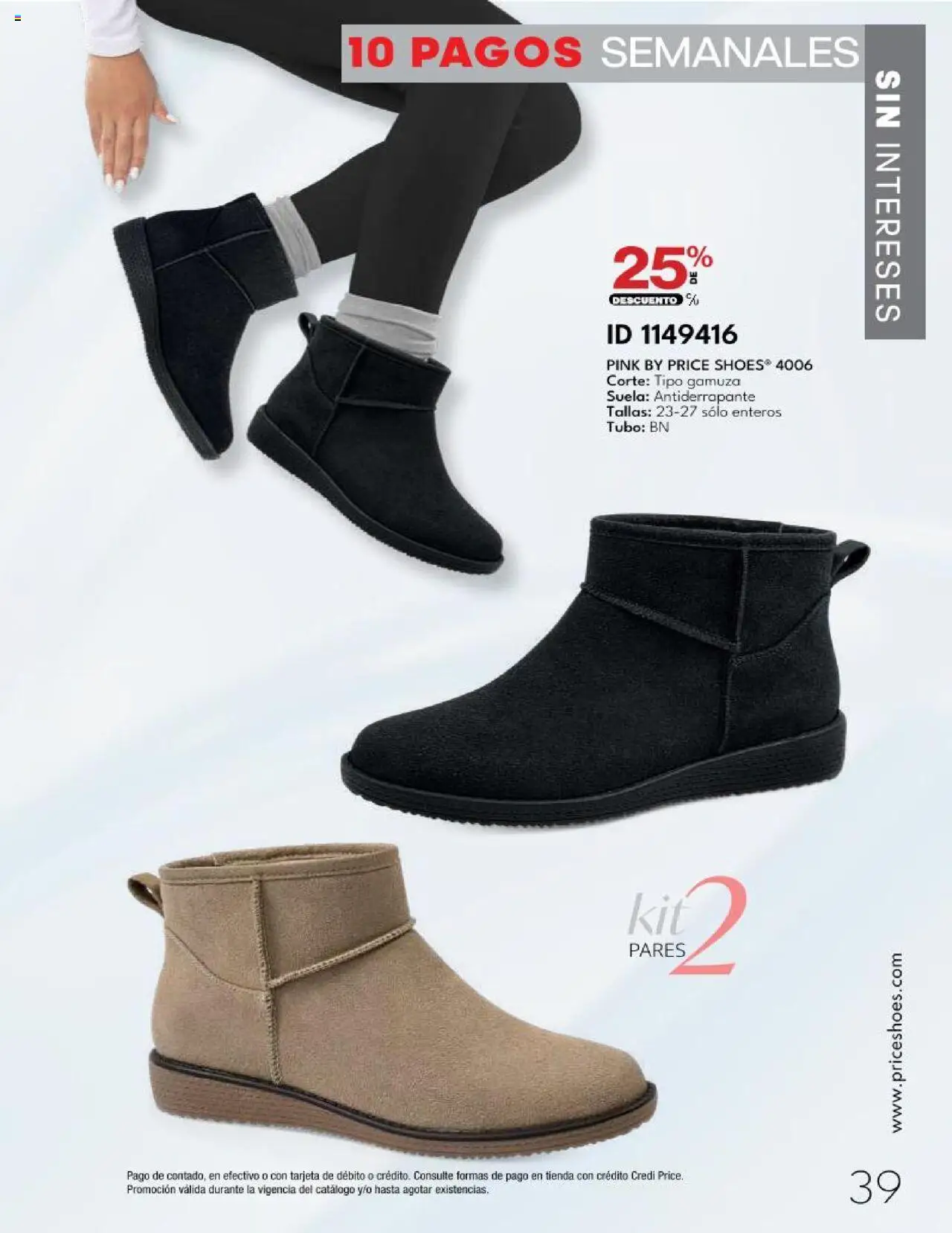 Nuevas ofertas de Price Shoes válidas en toda la República Mexicana desde el 14.10.2025. ¡Encuentra las mejores ofertas en Price Shoes - Catálogo - 10 Pagos sin Intereses! | Página: 41 | Productos: Gamuza