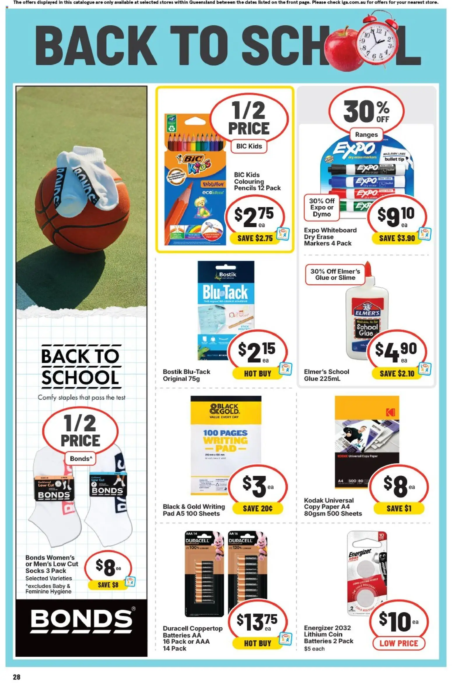 IGA catalogue - valid from 21.01.2026 | Page: 24 | Products: Socks, Batteries, Glue