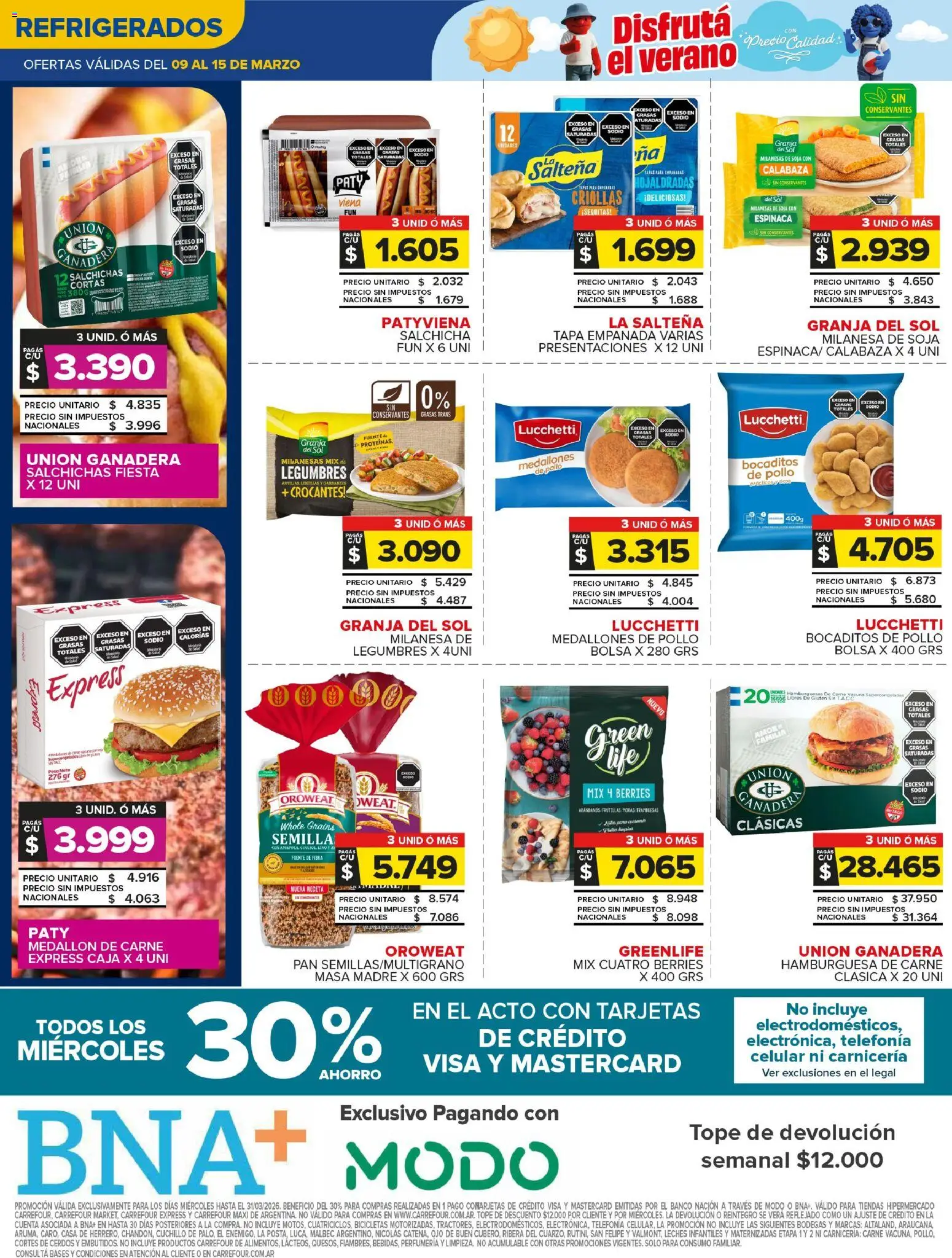 Carrefour Maxi catálogo │ válido desde el 09.03.2026 | Página: 10 | Productos: Cuchillo, Lentejas, Garbanzos, Espinaca