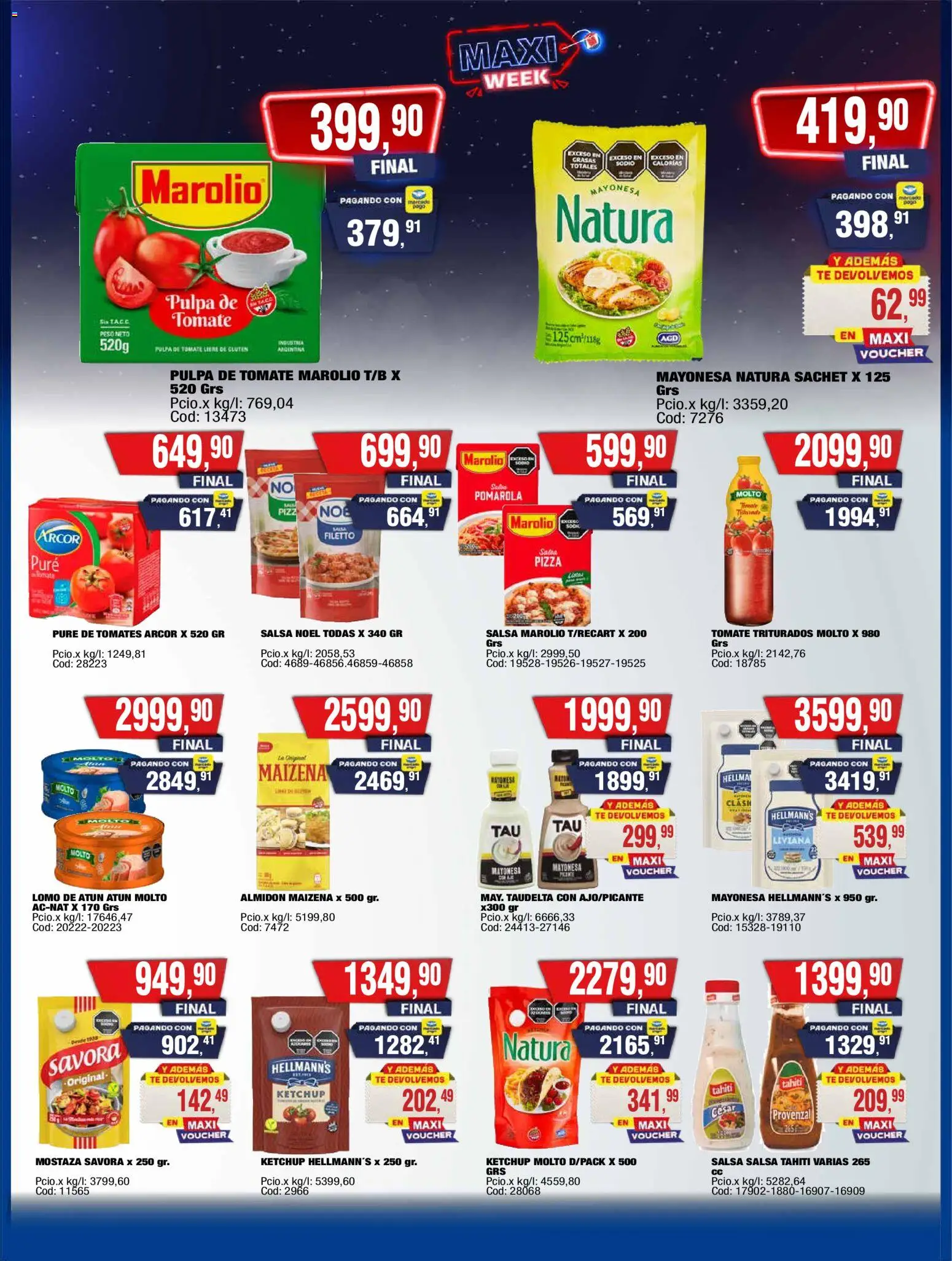 Maxiconsumo ofertas │ válido desde el 10.11.2025 | Página: 14 | Productos: Mayonesa, Mostaza, Pizza, Provenzal
