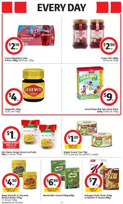 Coles catalogue - valid from 23.07.2025 | Page: 14 | Products: Bacon, Pasta, Vegemite, UPS