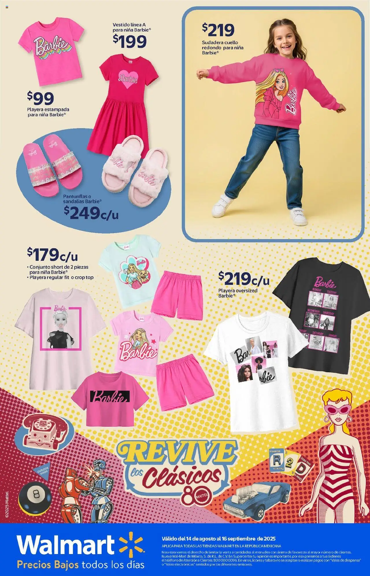 Nuevas ofertas de Walmart válidas en toda la República Mexicana desde el 14.08.2025. ¡Encuentra las mejores ofertas en Walmart - Catálogo Barbie! | Página: 4 | Productos: Playera, Conjunto, Short, Sandalias