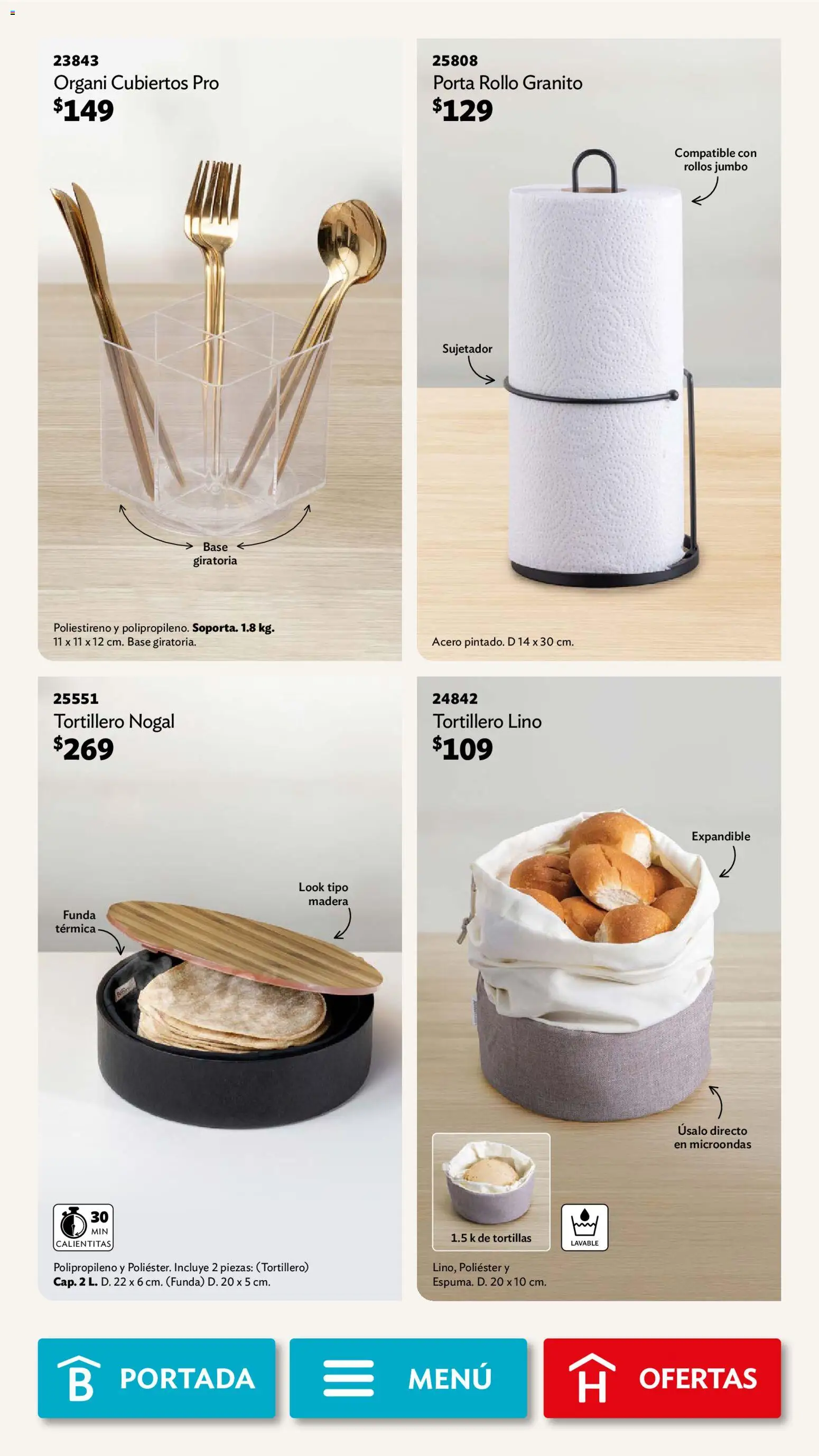 Nuevas ofertas de Betterware válidas en toda la República Mexicana desde el 03.11.2025. ¡Encuentra las mejores ofertas en Betterware campaña 11 2025! | Página: 42 | Productos: Funda, Microondas, Porta rollo