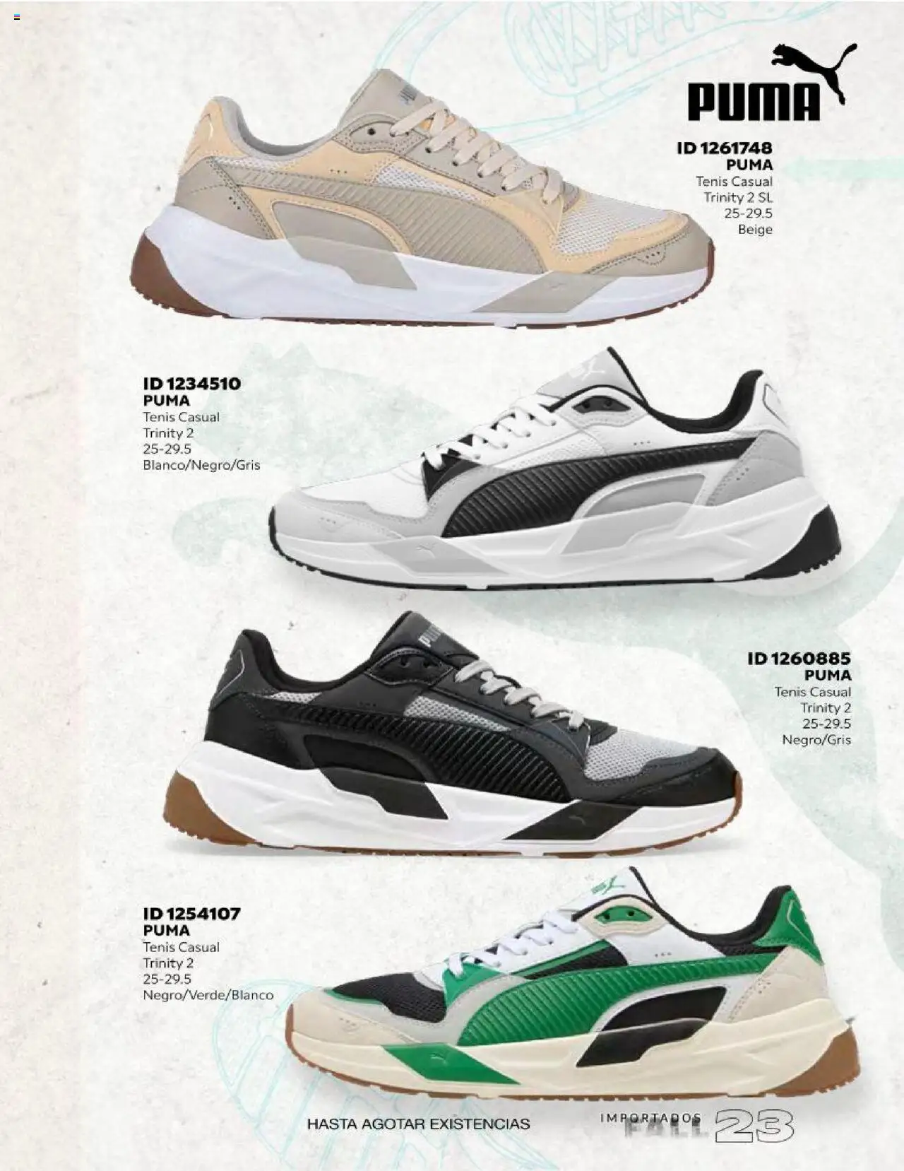 Nuevas ofertas de Price Shoes válidas en toda la República Mexicana desde el 18.10.2025. ¡Encuentra las mejores ofertas en Price Shoes catálogo Fall Importados segunda! | Página: 23 | Productos: Tenis