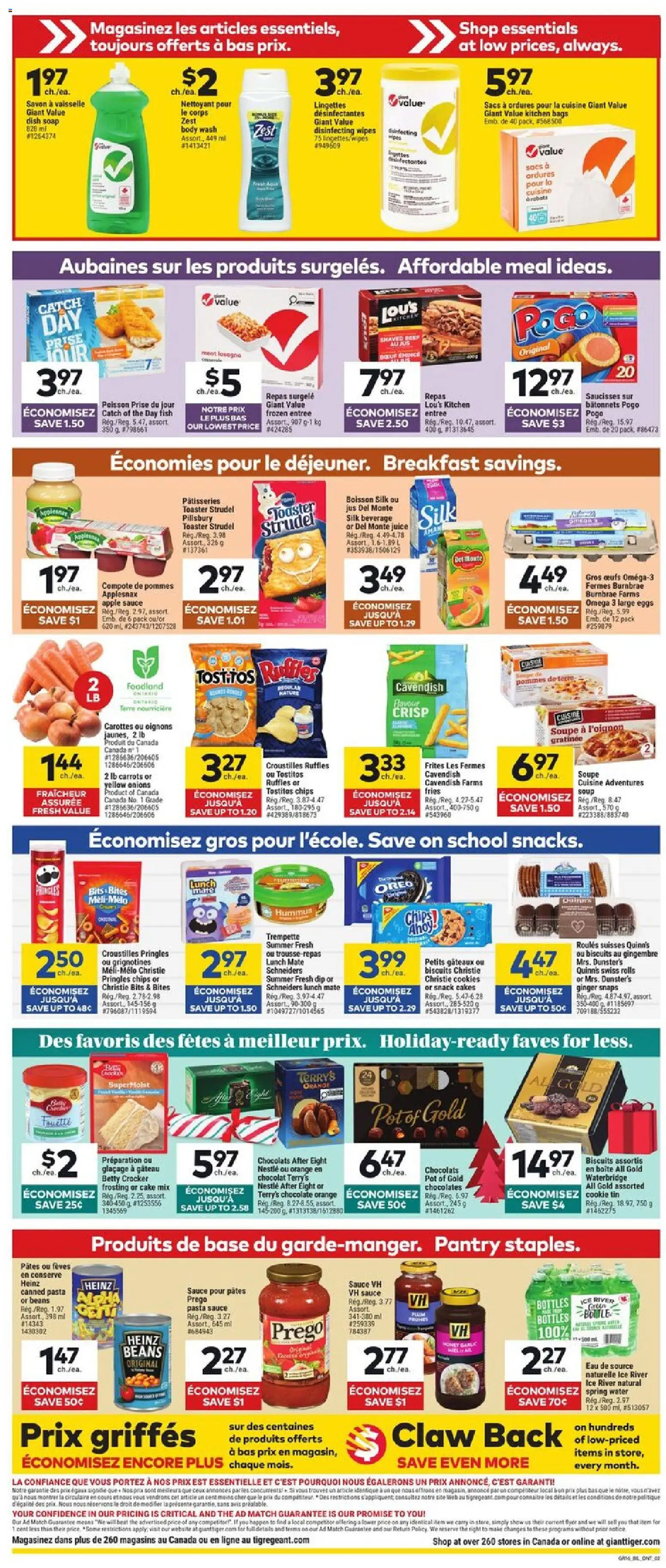 Giant Tiger flyer valid from 19.11.2025 | Page: 2 | Products: Chips, Cookies, Soap, Body wash