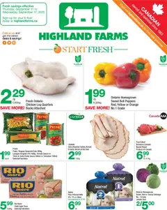 Preview of Highland Farms weekly flyer / circulaire from shop Highland Farms valid from 11.09.2025