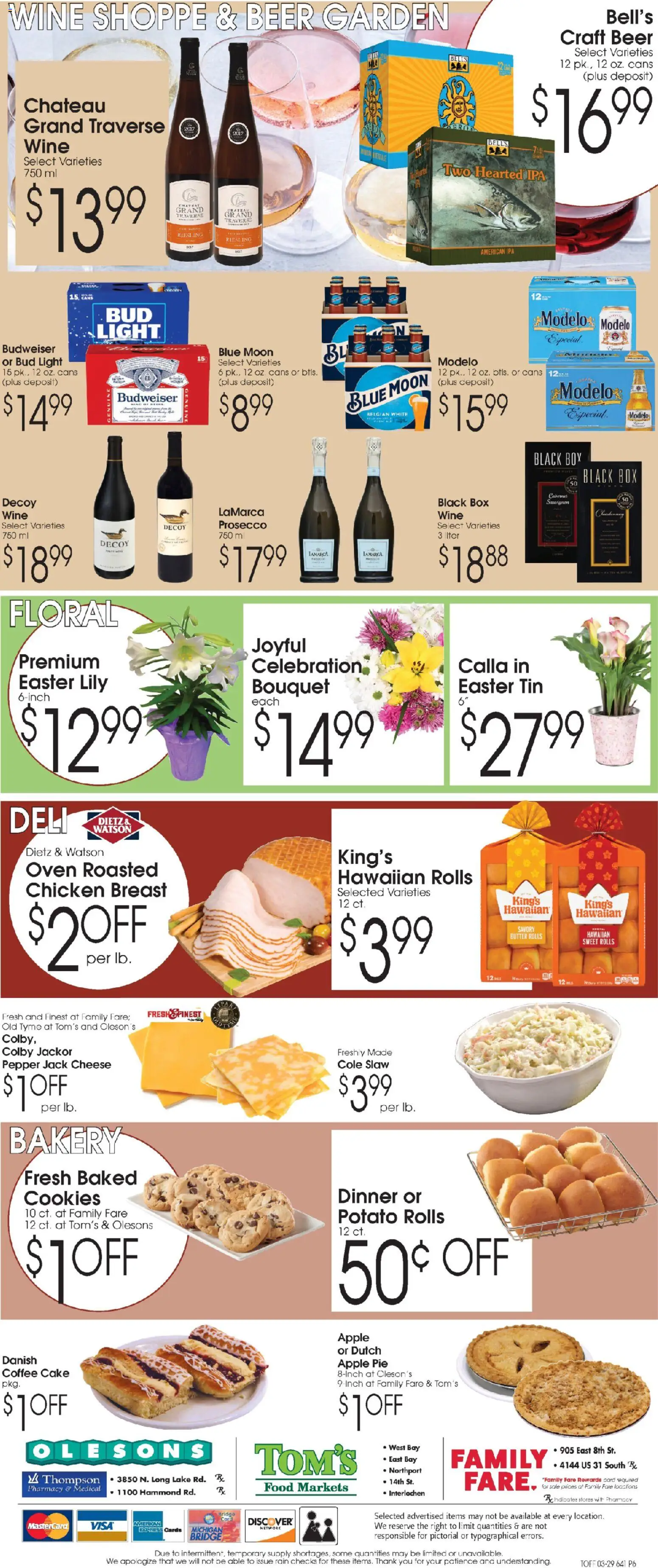 Family Fare Ad - valid from 29.03.2026 | Page: 6 | Products: Bakery, Butter, Coffee, Cookies