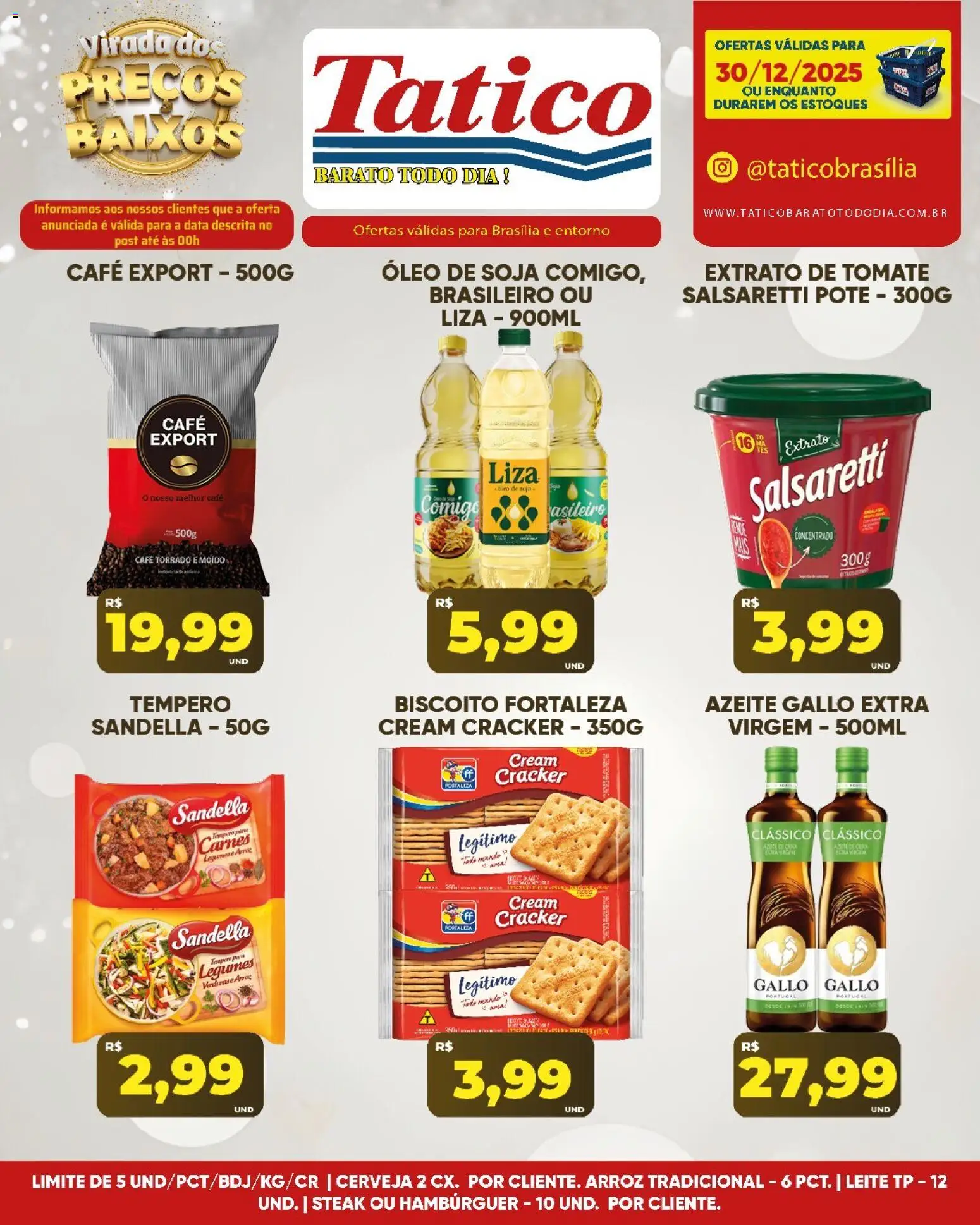 Tatico Folheto - válido de 31.12.2025 | Página: 25 | Produtos: Biscoito, Leite, Café, Arroz