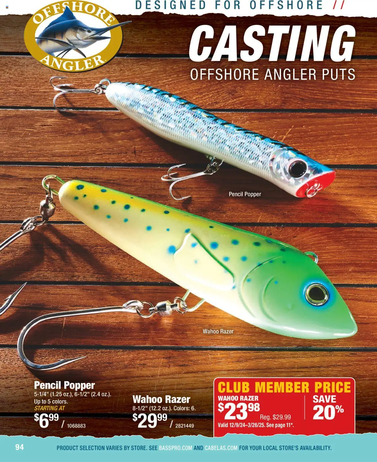 Cabela's Saltwater Specialist 25 - valid from 01.01.2025 | Page: 94 | Products: Pencil