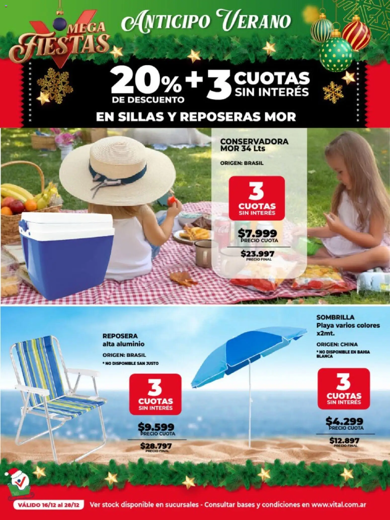 Vital - Especial Navidad │ válido desde el 16.12.2025 | Página: 7 | Productos: Conservadora, Reposera, Sombrilla