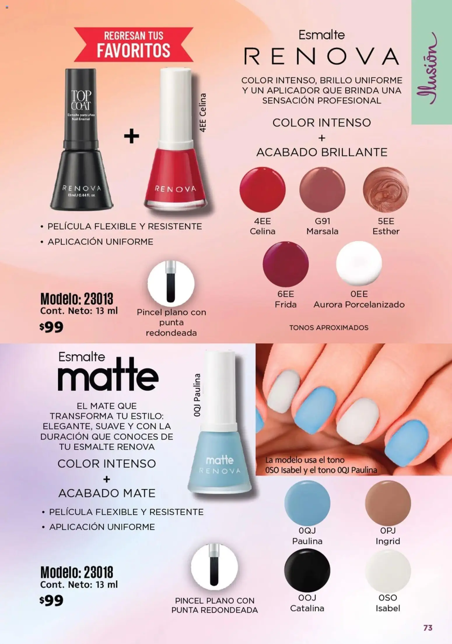 Nuevas ofertas de Ilusión válidas en toda la República Mexicana desde el 01.03.2026. ¡Encuentra las mejores ofertas en Ilusión catálogo Marcas Amigas! | Página: 75 | Productos: Pincel, Brillo, Flexible, Mate